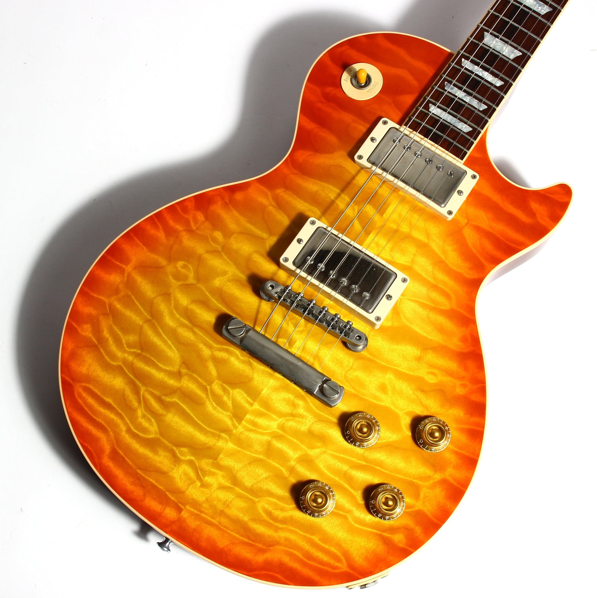 KILLER QUILT TOP! 2005 Gibson Custom Shop Class 5 Les Paul -- Tangerine Burst 1960 R0 60 1959 '59 Vibes