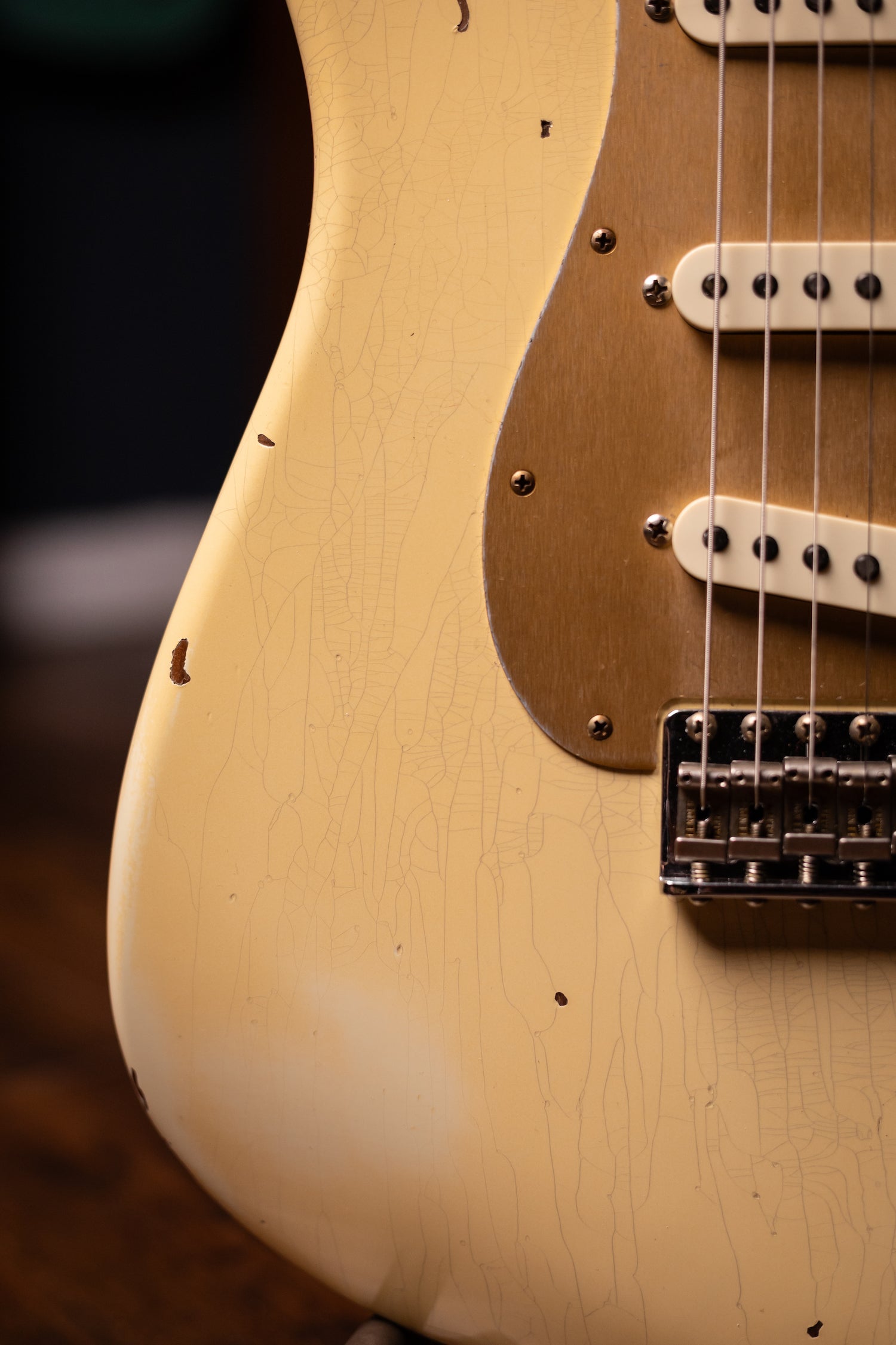 Used 2023 Fender Custom Shop Limited Edition Roasted "Big Head" Stratocaster® Relic® Electric Guitar - Aged Vintage White