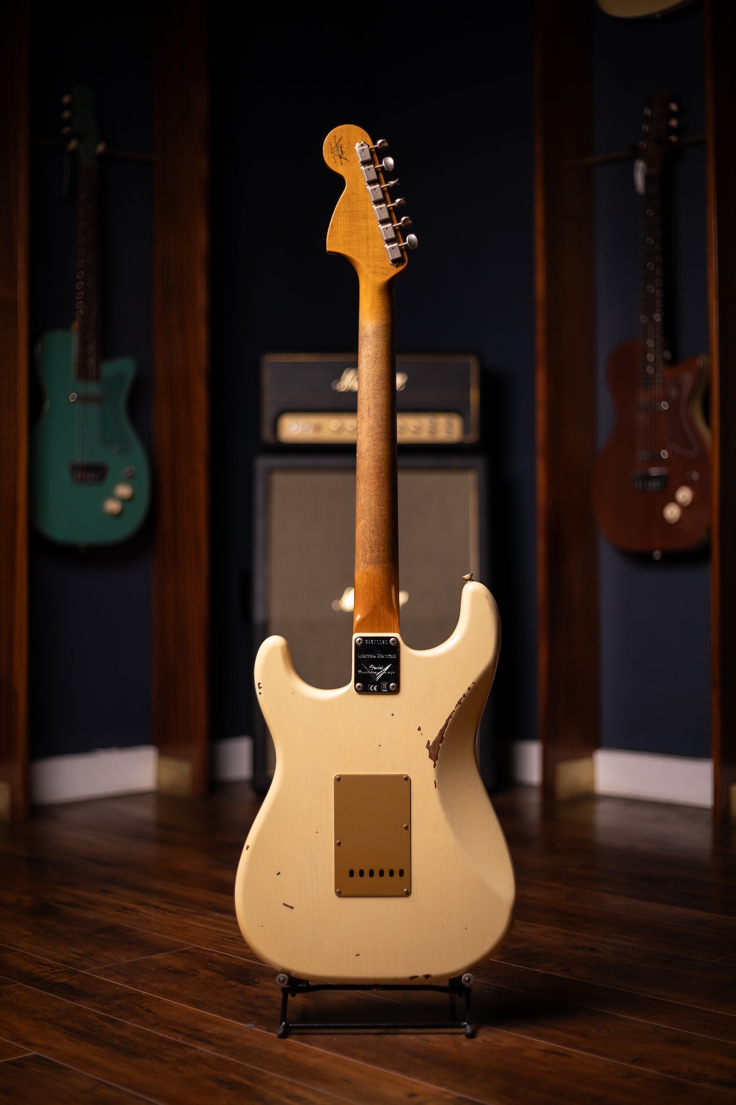 Used 2023 Fender Custom Shop Limited Edition Roasted "Big Head" Stratocaster® Relic® Electric Guitar - Aged Vintage White