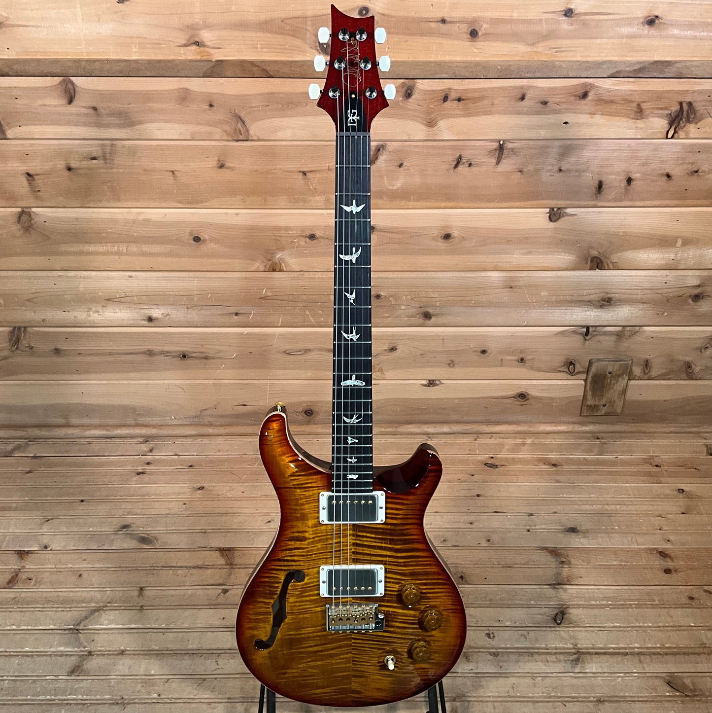 PRS DGT Semi-Hollow 10-Top Electric Guitar - Dark Cherry Sunburst