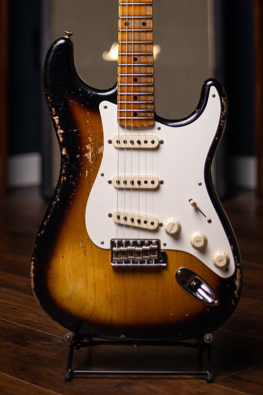 Fender Custom Shop Stratocaster 1957 Heavy Relic Electric Guitar - Aged 2-Color Sunburst