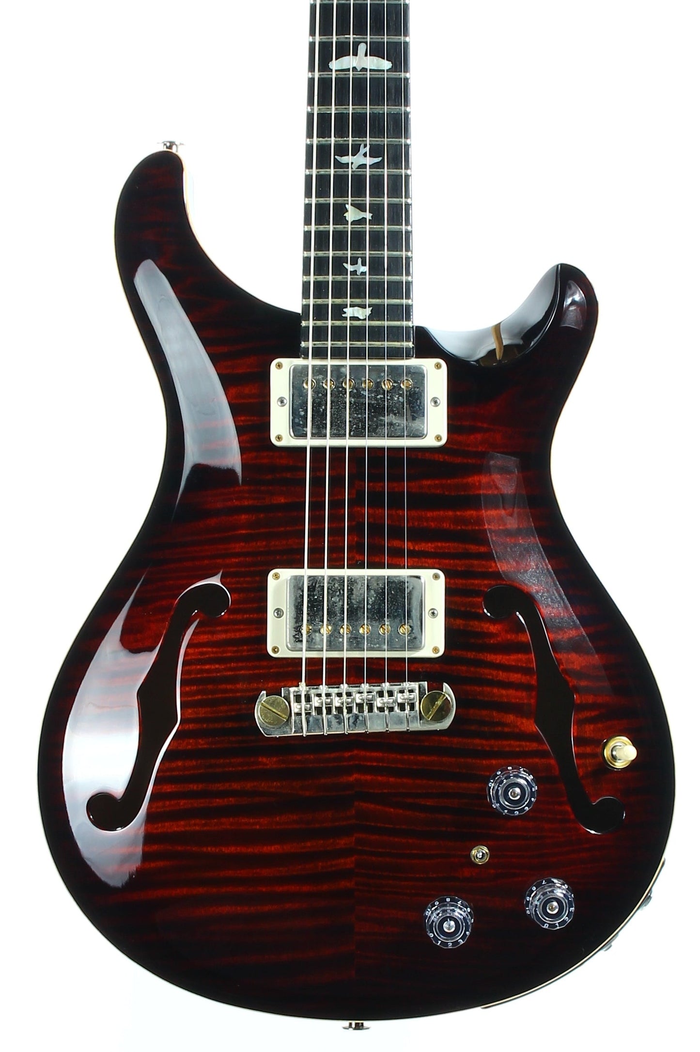 2017 PRS Wood Library Hollowbody II Piezo -- 10 Top, Ebony Board, Flame Maple Neck, ONLY 5.7 LBS!!!