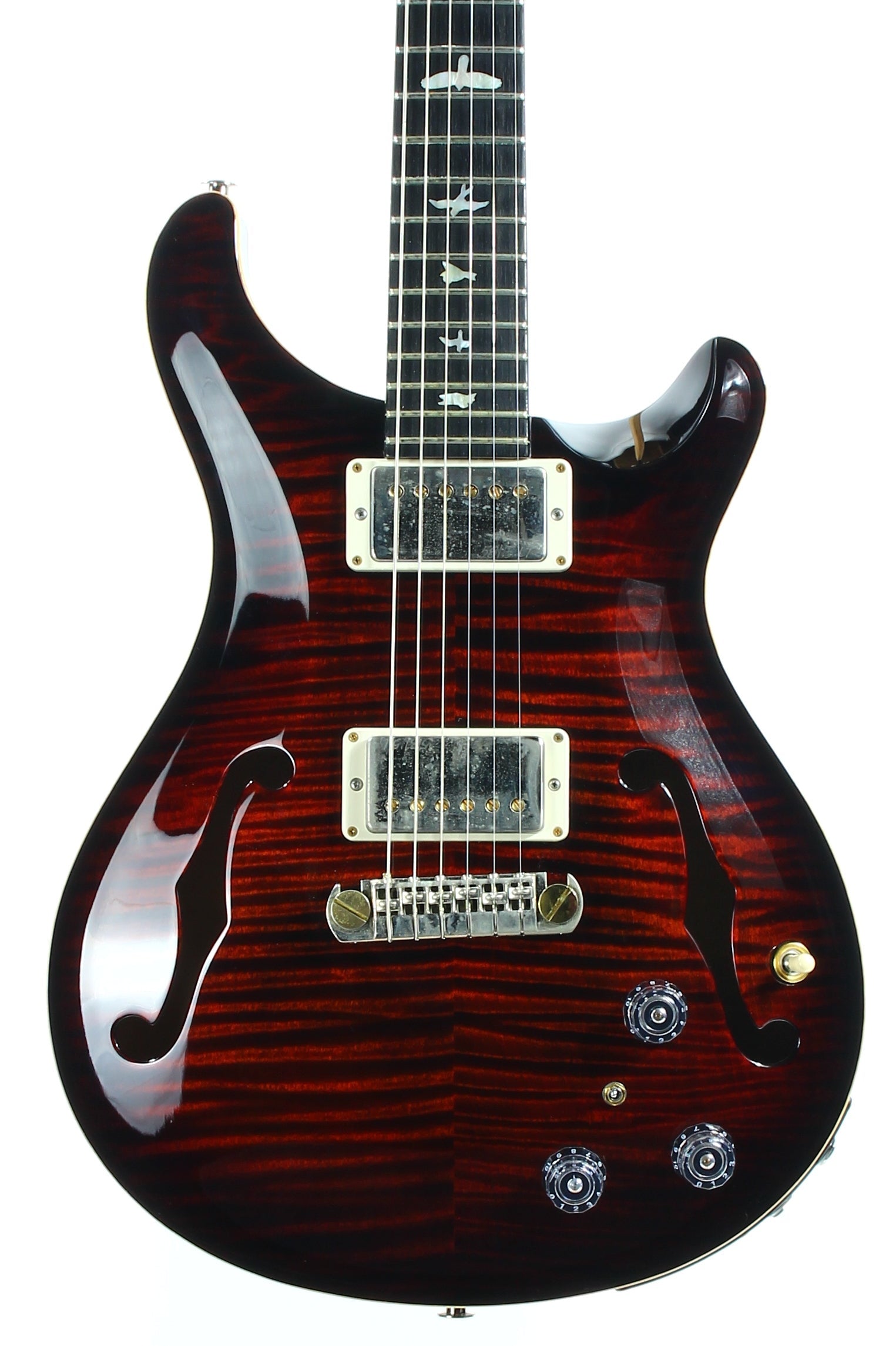 2017 PRS Wood Library Hollowbody II Piezo -- 10 Top, Ebony Board, Flame Maple Neck, ONLY 5.7 LBS!!!