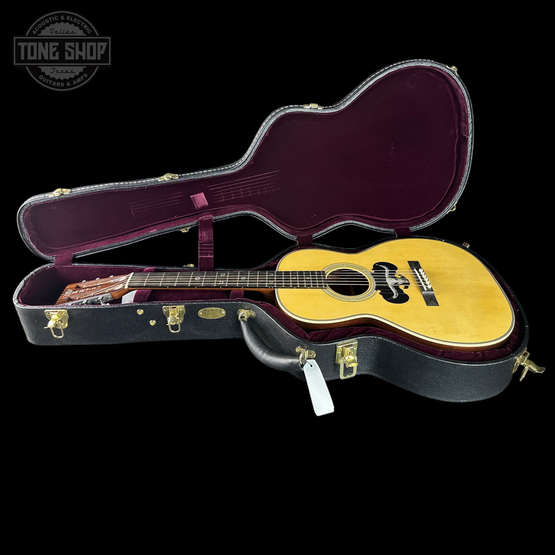 Used Martin Custom Shop 00-12F 28 Style Italian Alpine Spruce / EIR Custom Cowboy Motif Inlay w/case TSU24005