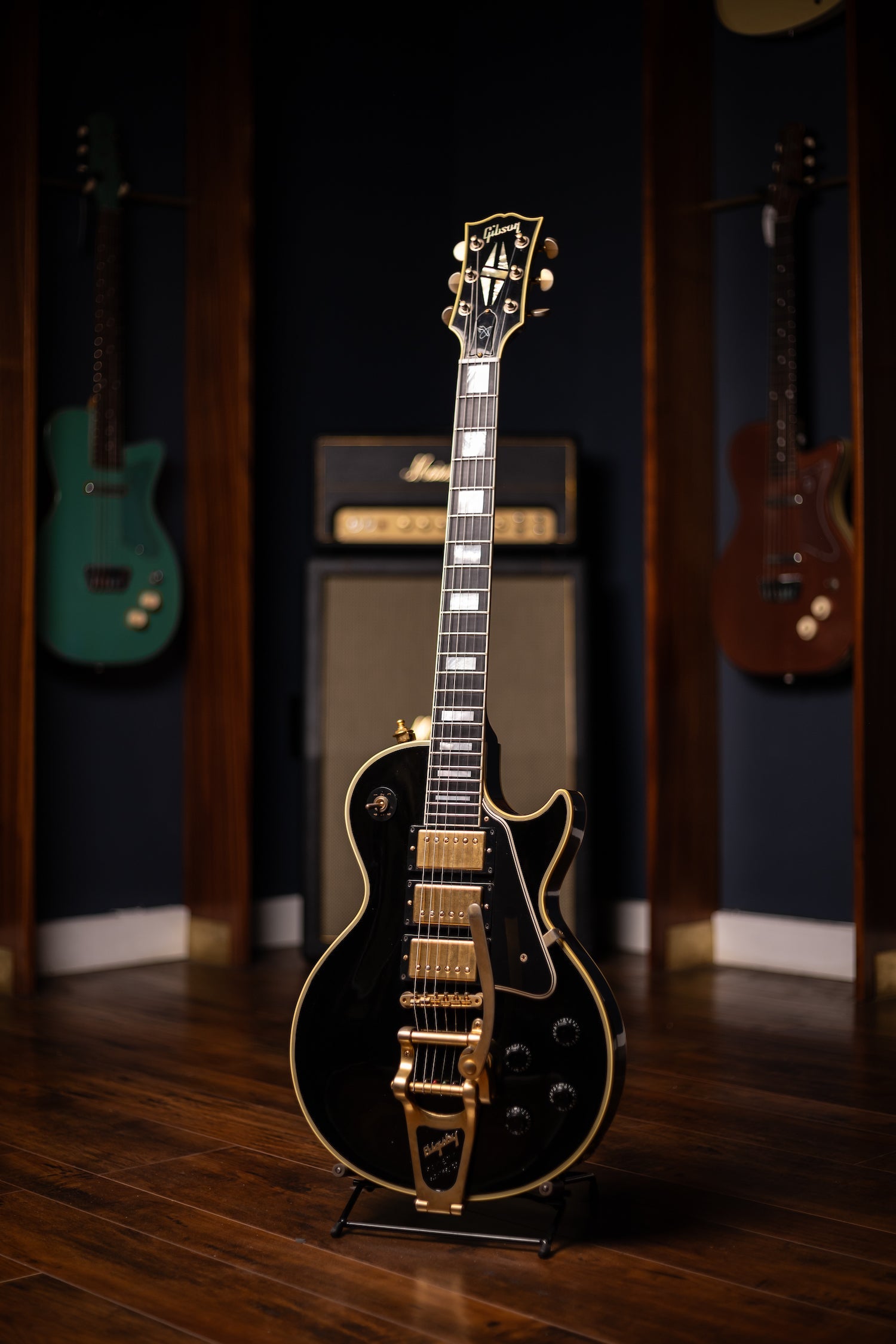 2008 Gibson Custom Shop Jimmy Page Les Paul Custom W/ Bigsby Electric Guitar - Ebony