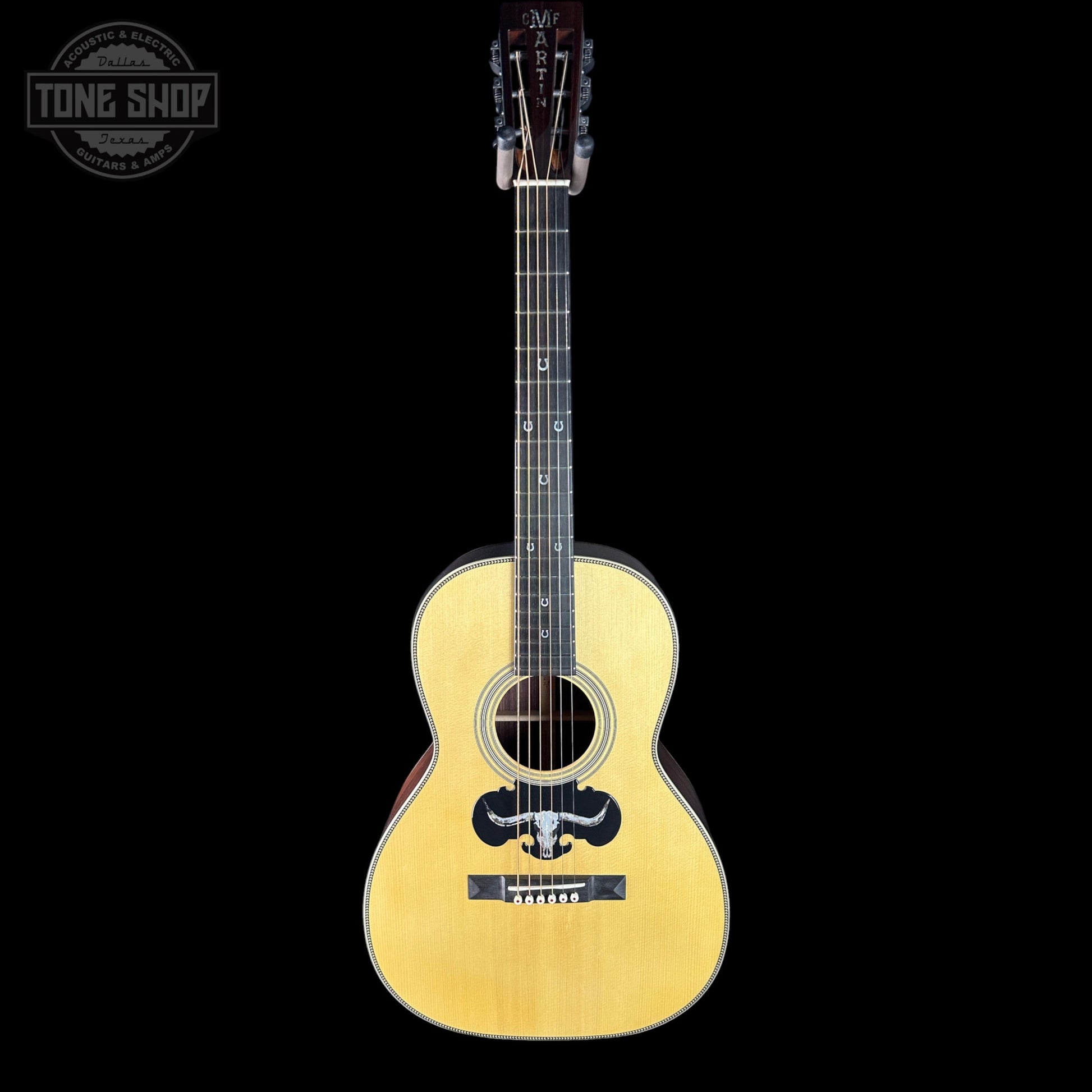 Used Martin Custom Shop 00-12F 28 Style Italian Alpine Spruce / EIR Custom Cowboy Motif Inlay w/case TSU24005