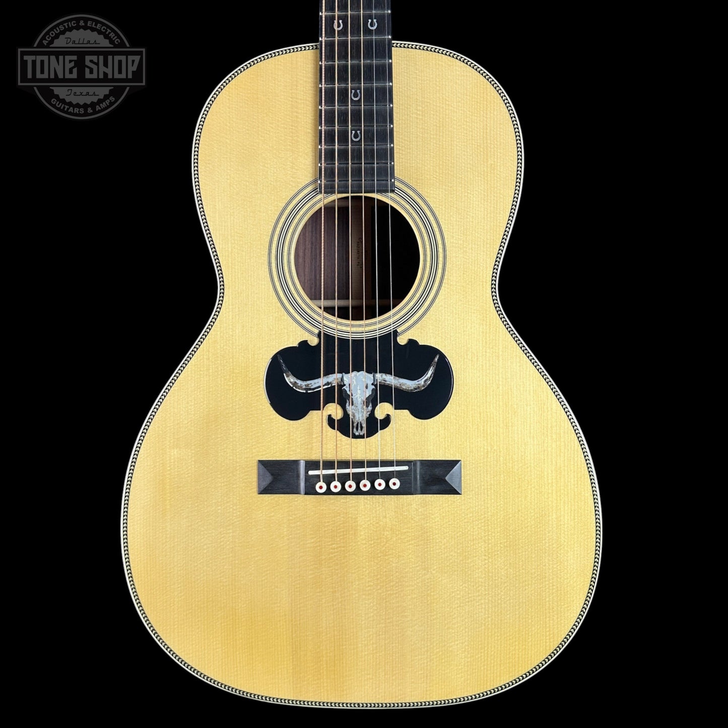 Used Martin Custom Shop 00-12F 28 Style Italian Alpine Spruce / EIR Custom Cowboy Motif Inlay w/case TSU24005
