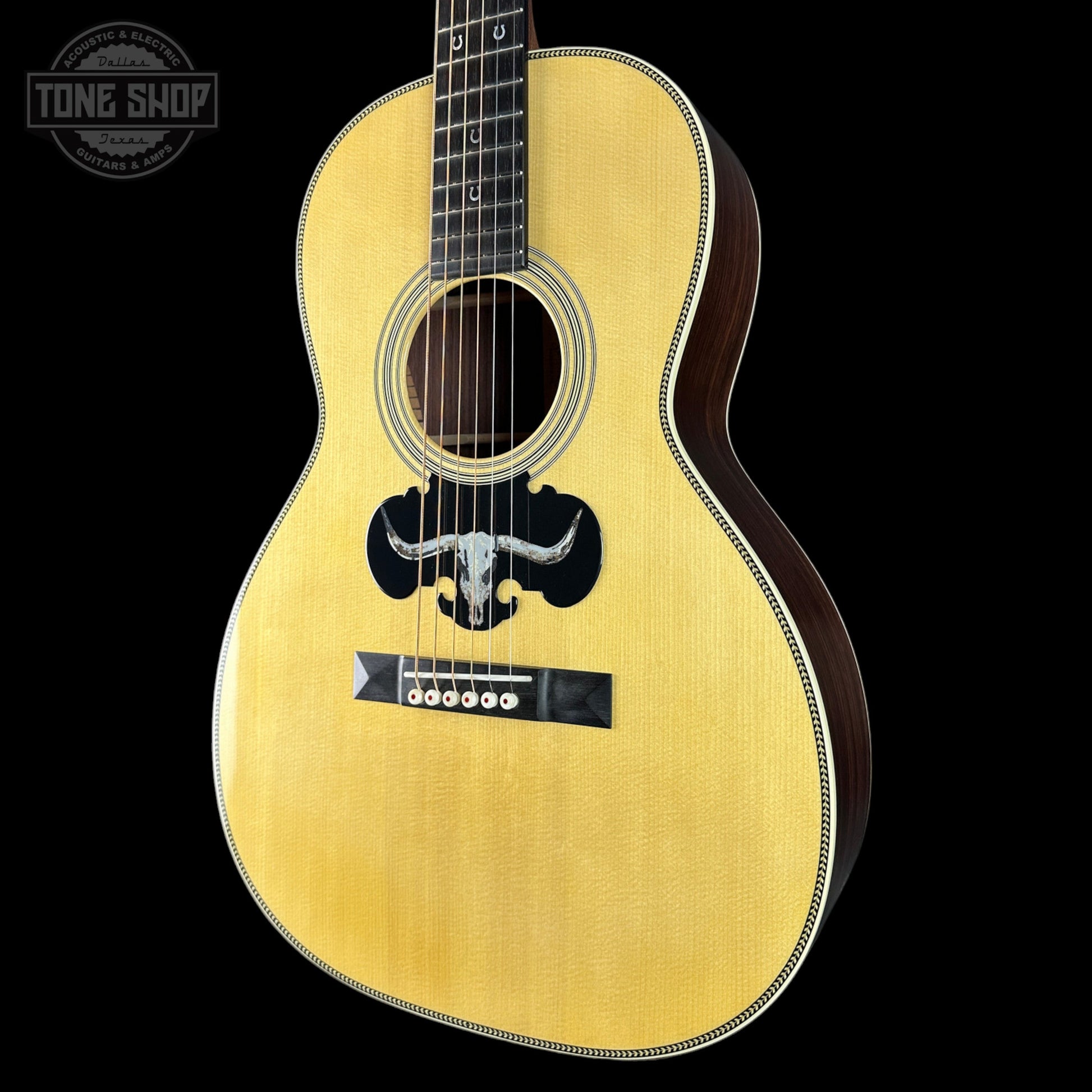 Used Martin Custom Shop 00-12F 28 Style Italian Alpine Spruce / EIR Custom Cowboy Motif Inlay w/case TSU24005