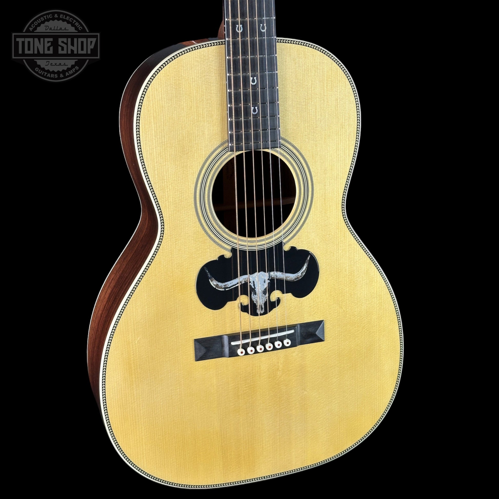 Used Martin Custom Shop 00-12F 28 Style Italian Alpine Spruce / EIR Custom Cowboy Motif Inlay w/case TSU24005