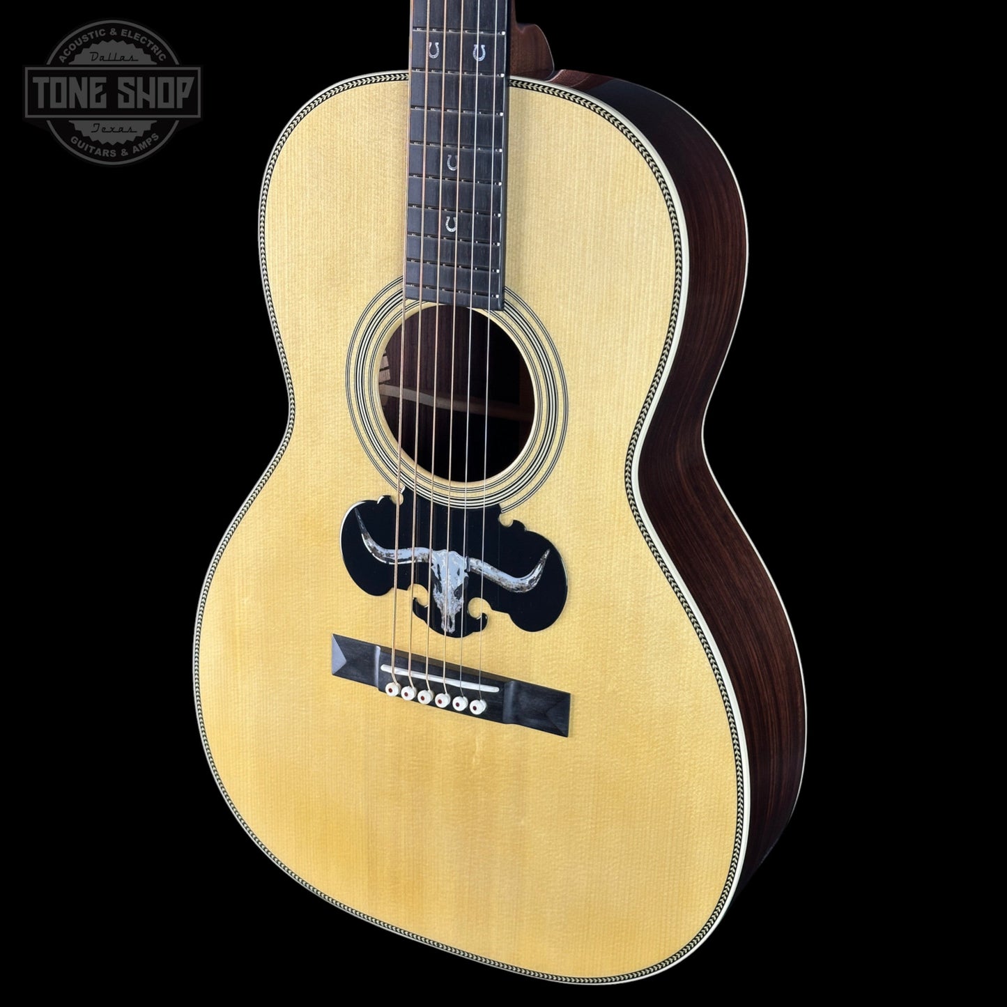 Used Martin Custom Shop 00-12F 28 Style Italian Alpine Spruce / EIR Custom Cowboy Motif Inlay w/case TSU24005