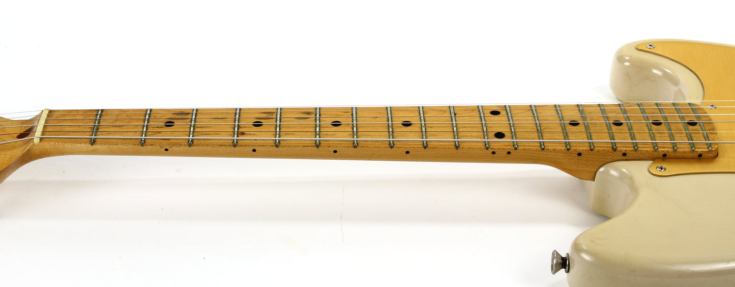 CLEAN 1959 Fender Musicmaster Desert Sand Tan, Gold Anodized Guard - ALL-ORIGINAL, Pre-CBS Vintage, duo sonic