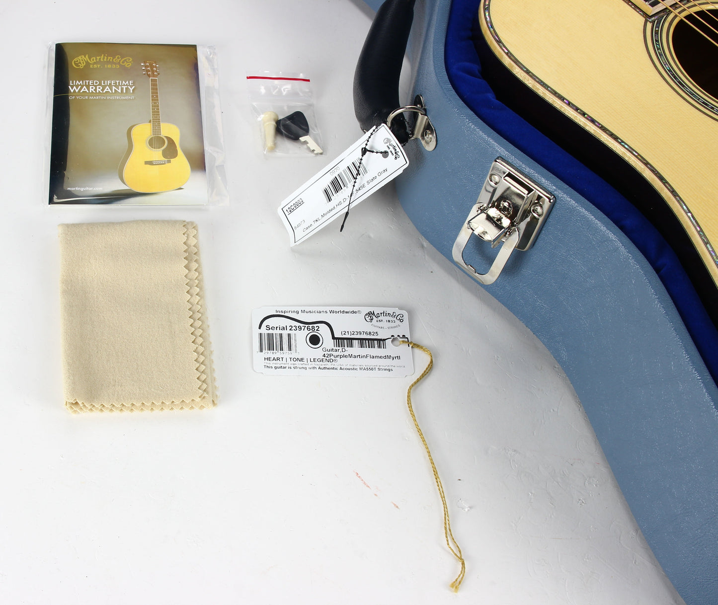 MINT Martin D-42 Purple Martin Flamed Myrtle Limited Edition - Dreadnought, Purple Sunburst