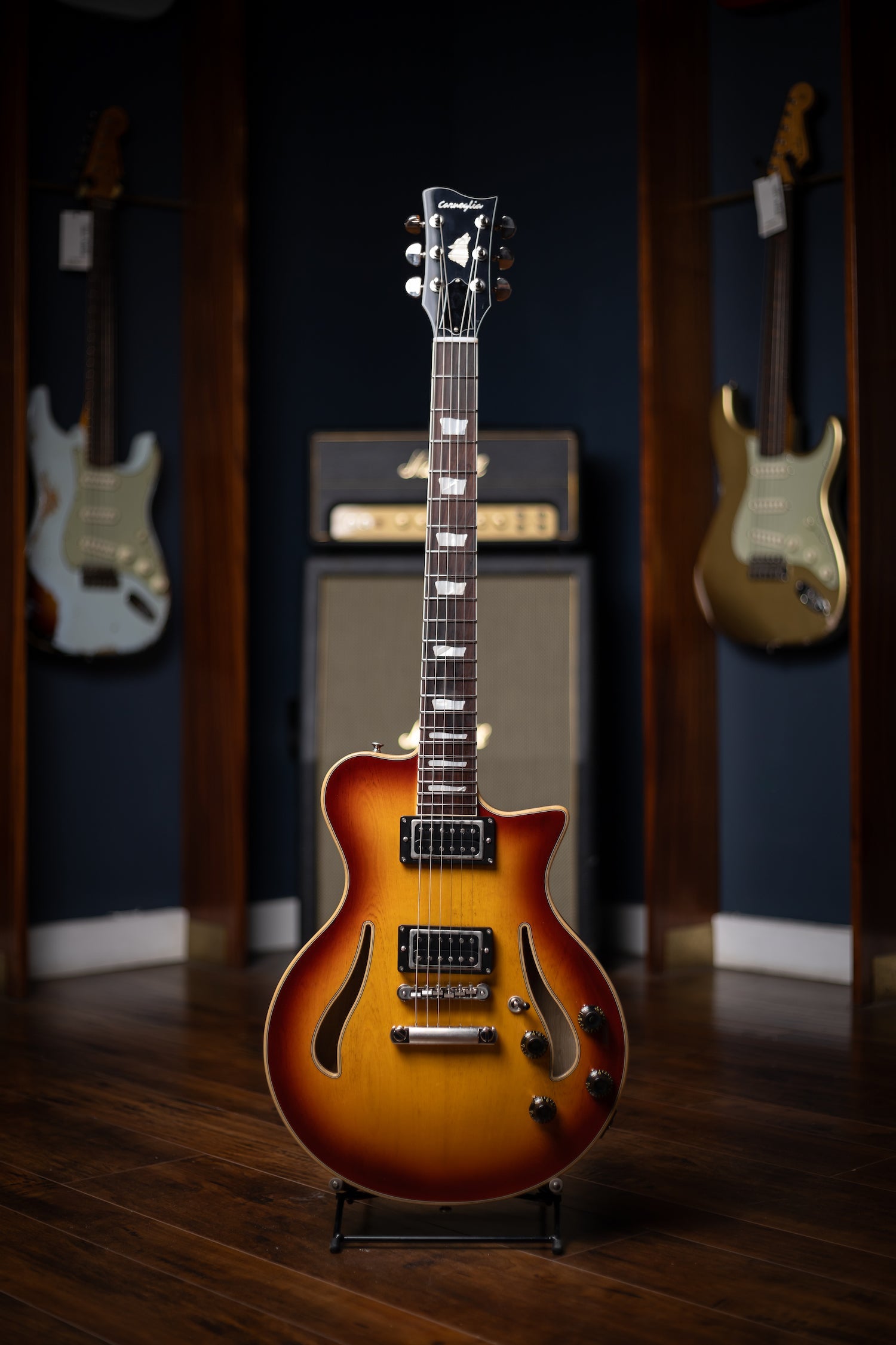Carneglia Custom Shop Sonora Custom Semi-Hollow Electric Guitar - Sunburst