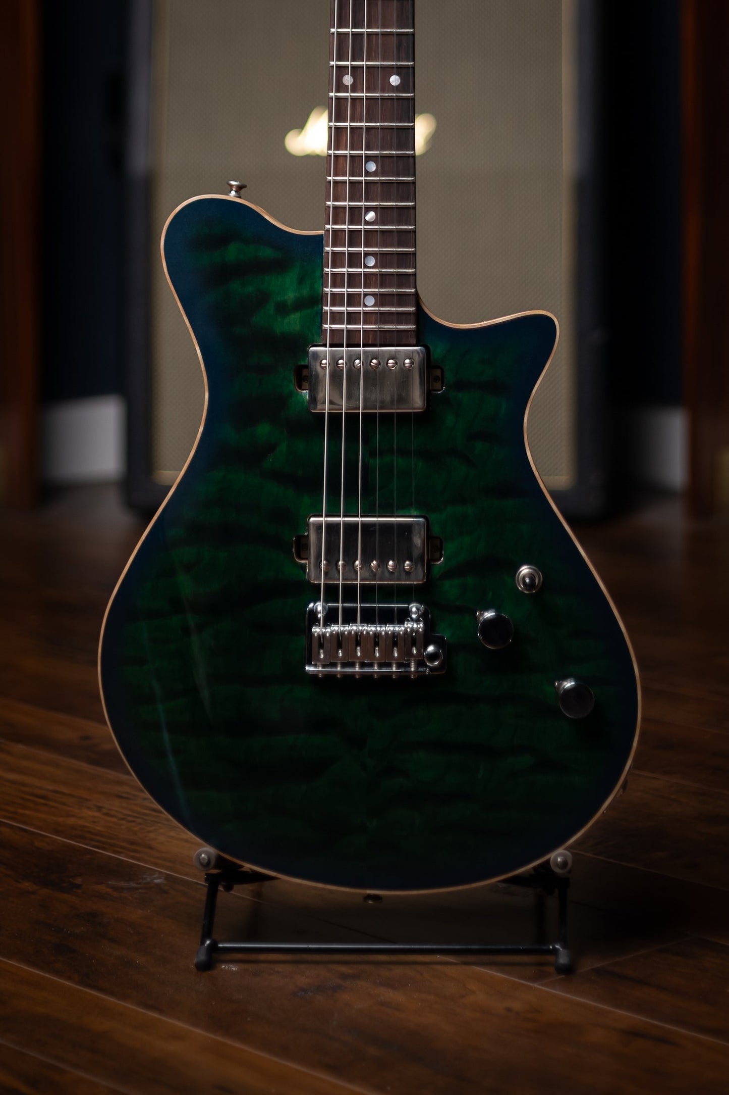 Carneglia Custom Shop Sublime Flame Maple Top Electric Guitar - Green Metallic Burst