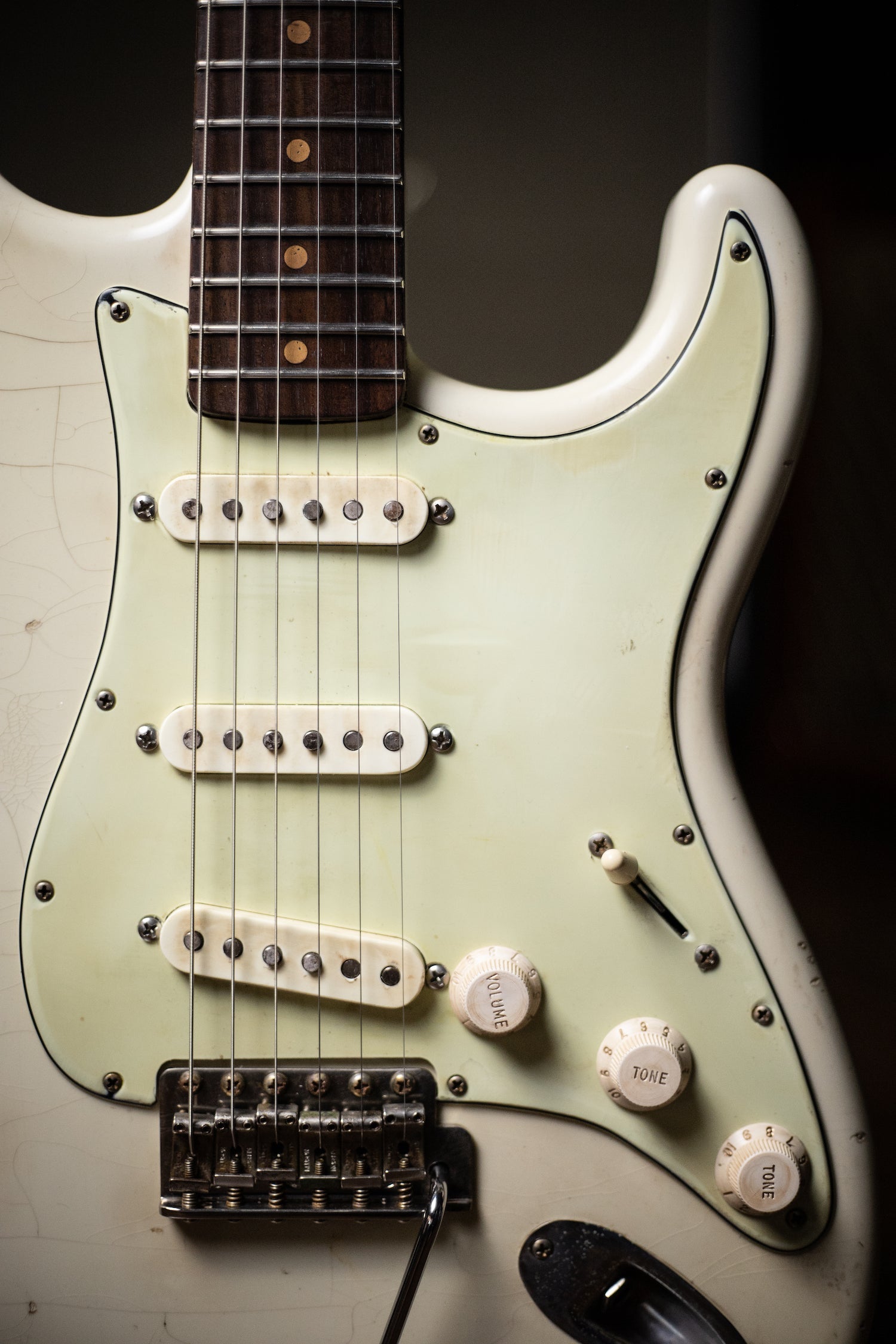 Walt Grace Customs 60's Indian Rosewood S-Type Electric Guitar - Olympic White