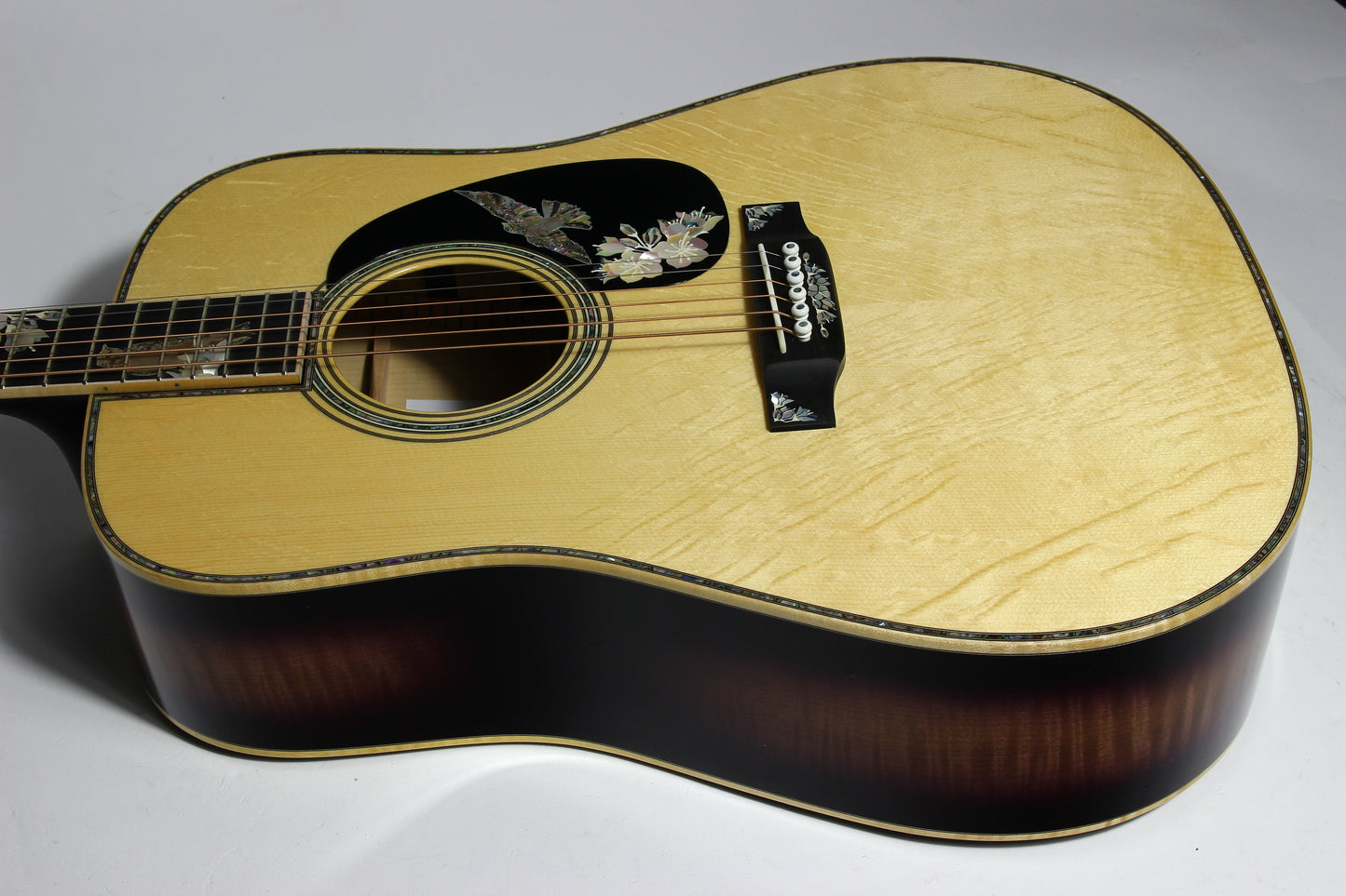 MINT Martin D-42 Purple Martin Flamed Myrtle Limited Edition - Dreadnought, Purple Sunburst