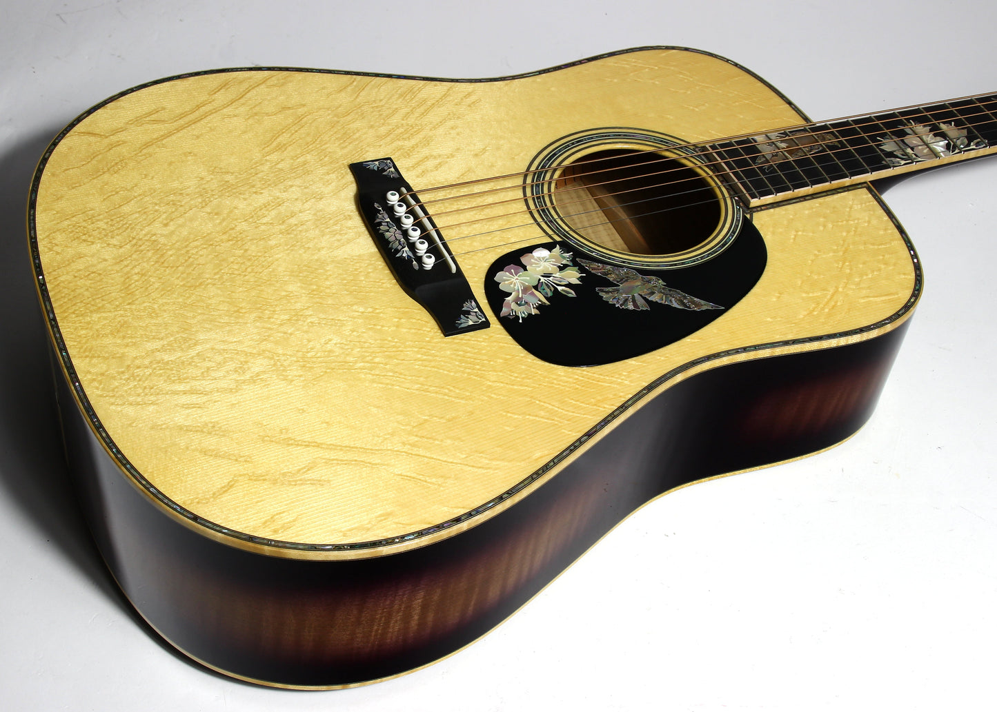 MINT Martin D-42 Purple Martin Flamed Myrtle Limited Edition - Dreadnought, Purple Sunburst