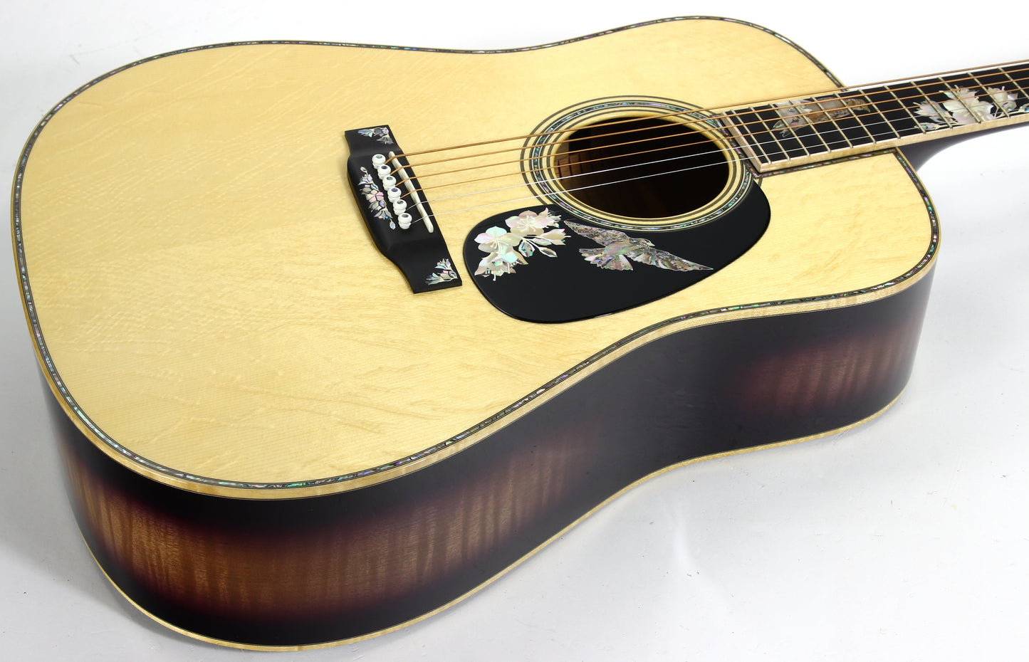 MINT Martin D-42 Purple Martin Flamed Myrtle Limited Edition - Dreadnought, Purple Sunburst