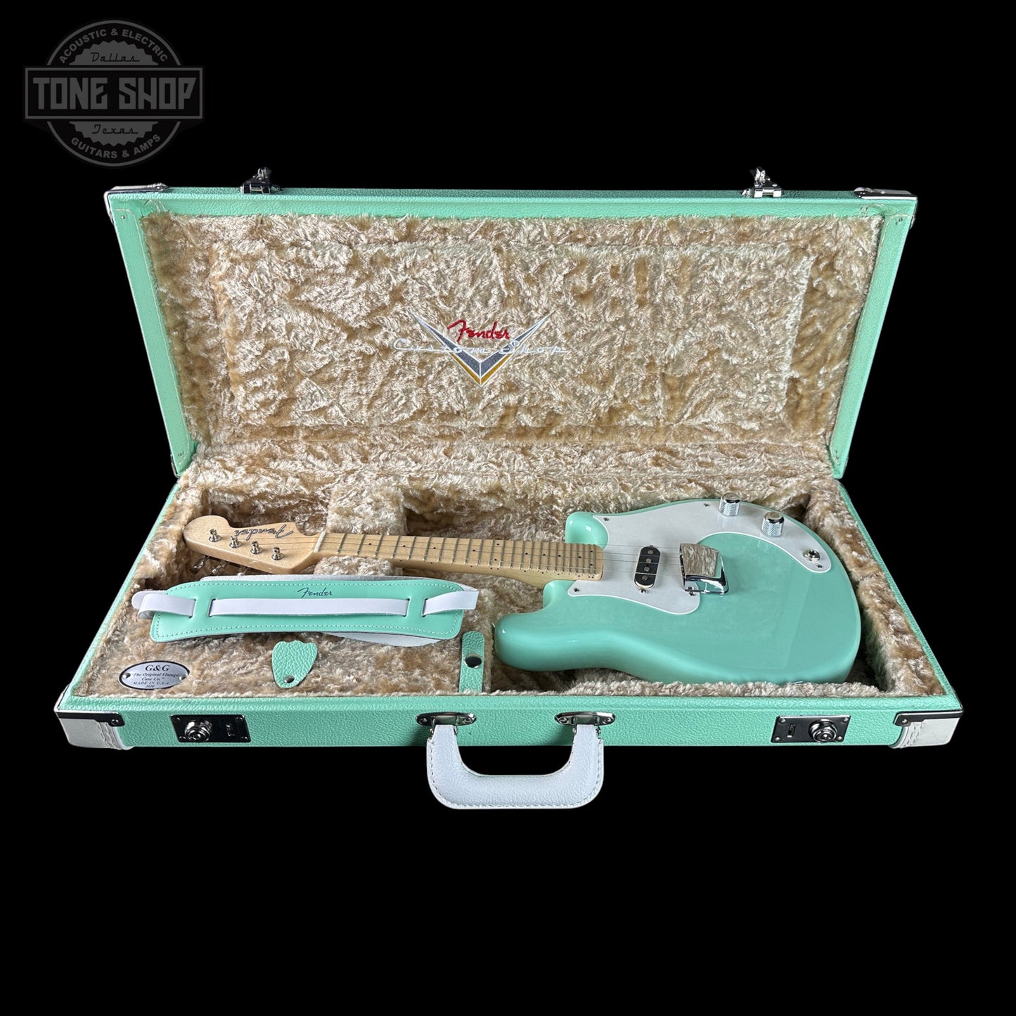 Used 2021 Fender Paul Waller Masterbuilt 50's Elecric Mando Surf Green W/Case TSU24587