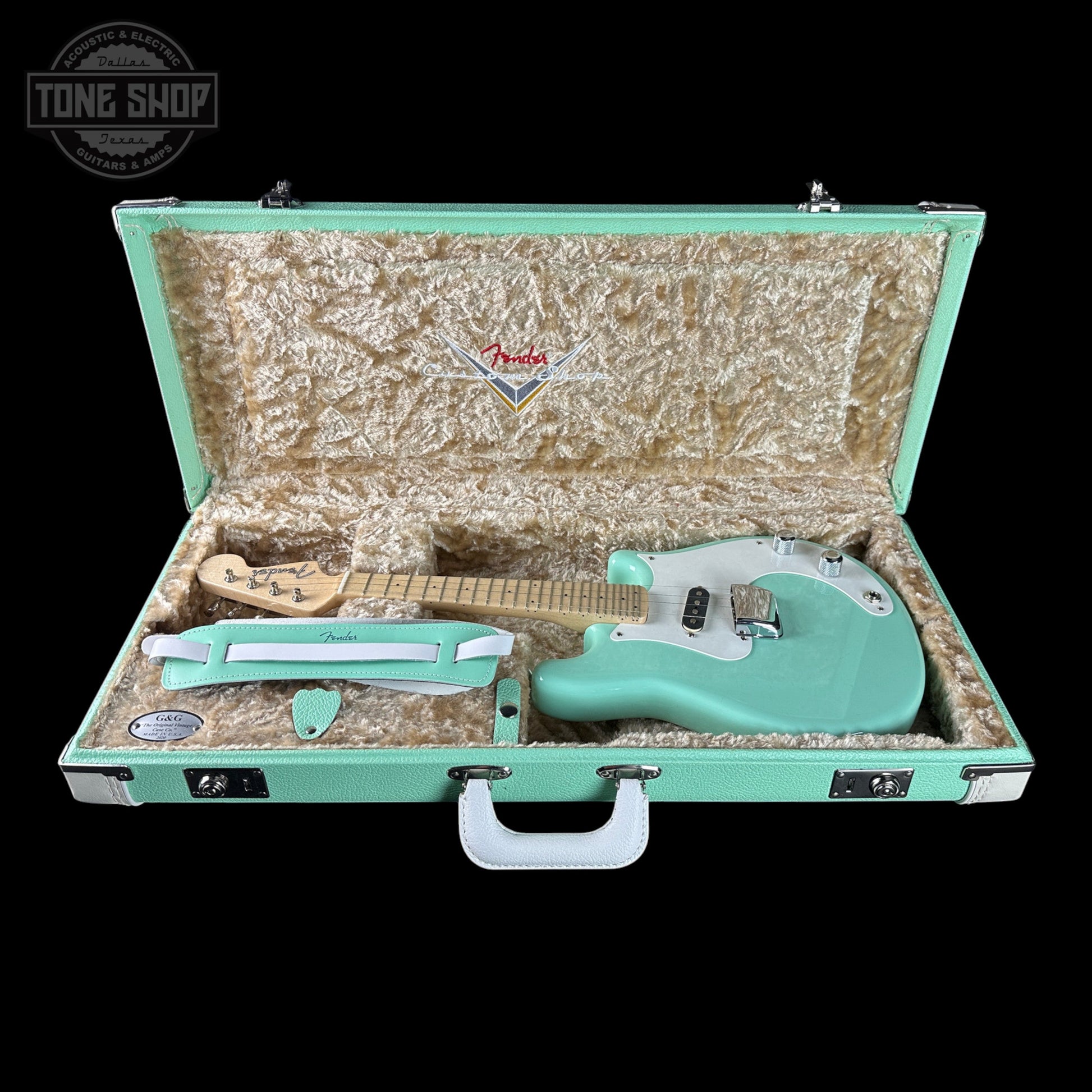 Used 2021 Fender Paul Waller Masterbuilt 50's Elecric Mando Surf Green W/Case TSU24587