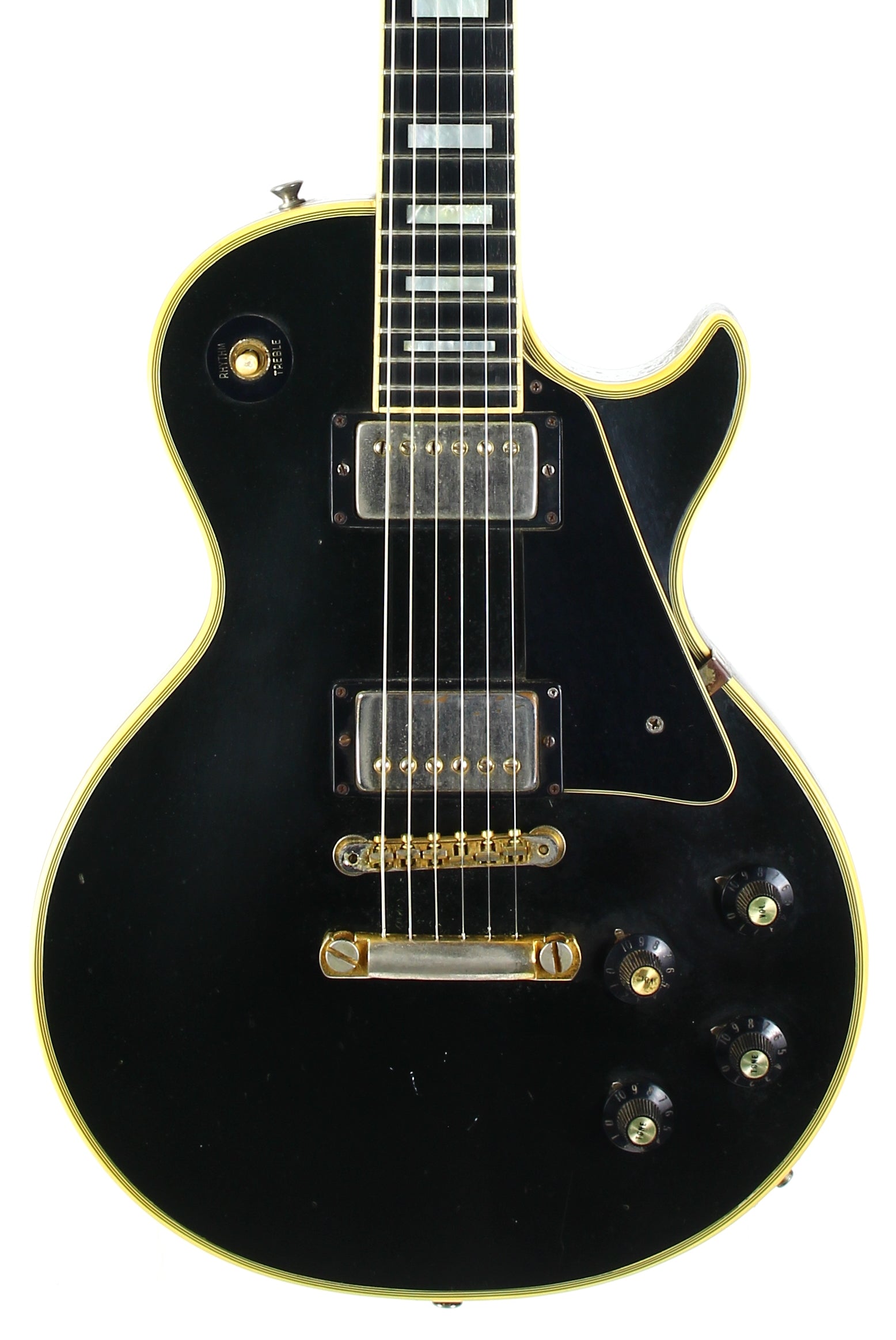 1973 Gibson Les Paul Custom BLACK BEAUTY Vintage Electric Guitar Original PAT # Pickups
