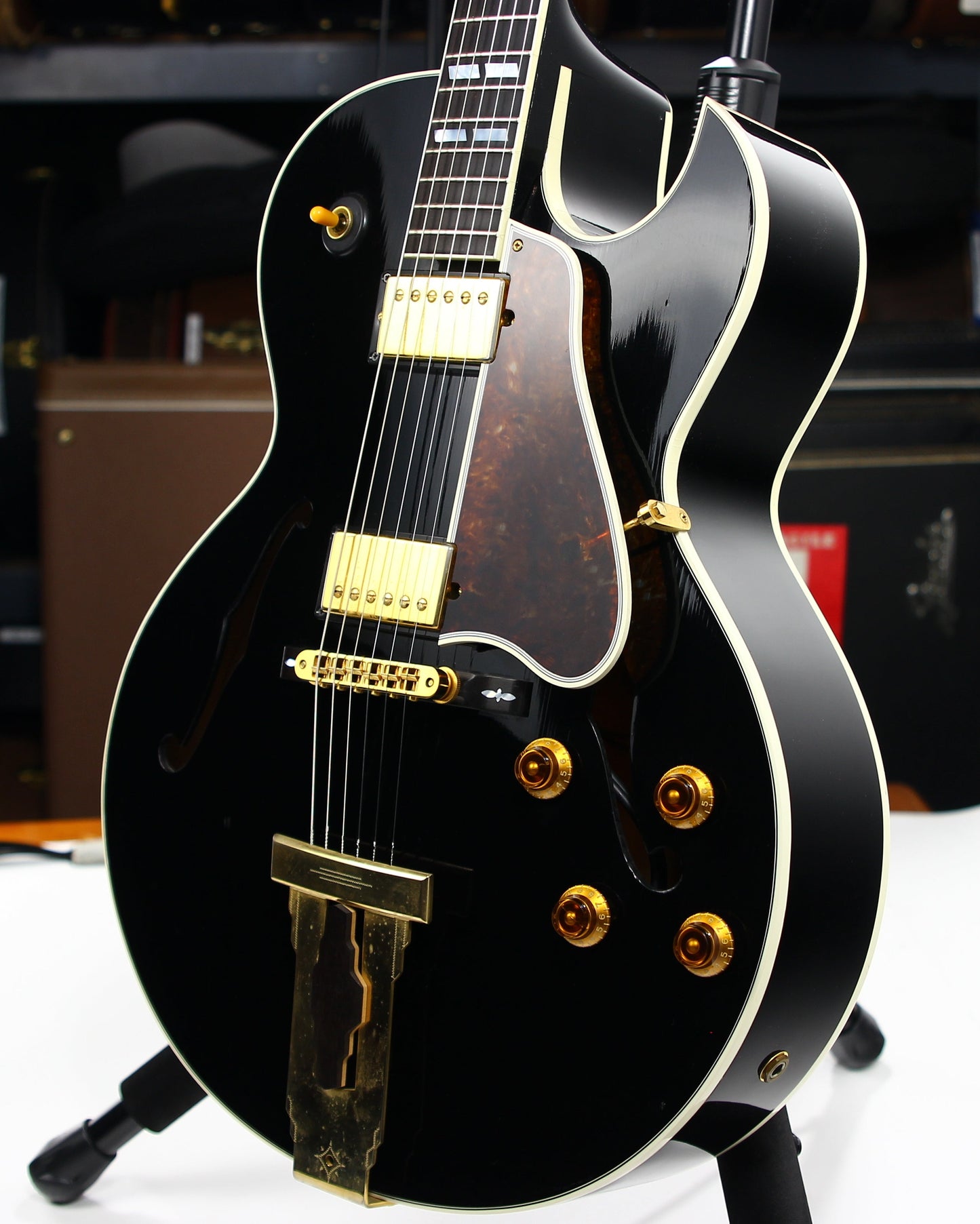 1998 Gibson Custom Shop Historic L-4 CES EBONY BLACK - Solid Spruce Carved Top, ES-175 L4 CES L5