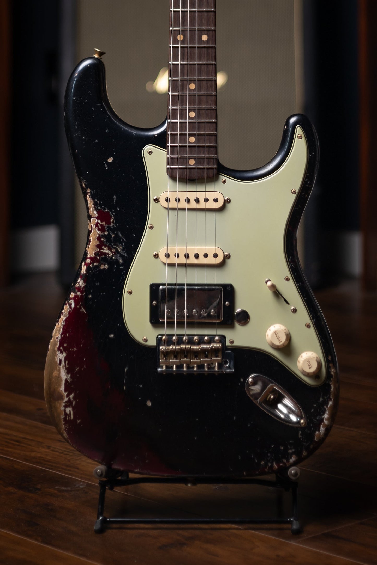 Fender Custom Shop Limited Edition '59 Strat HSS Heavy Relic - Black Pearl over Midnight Wine