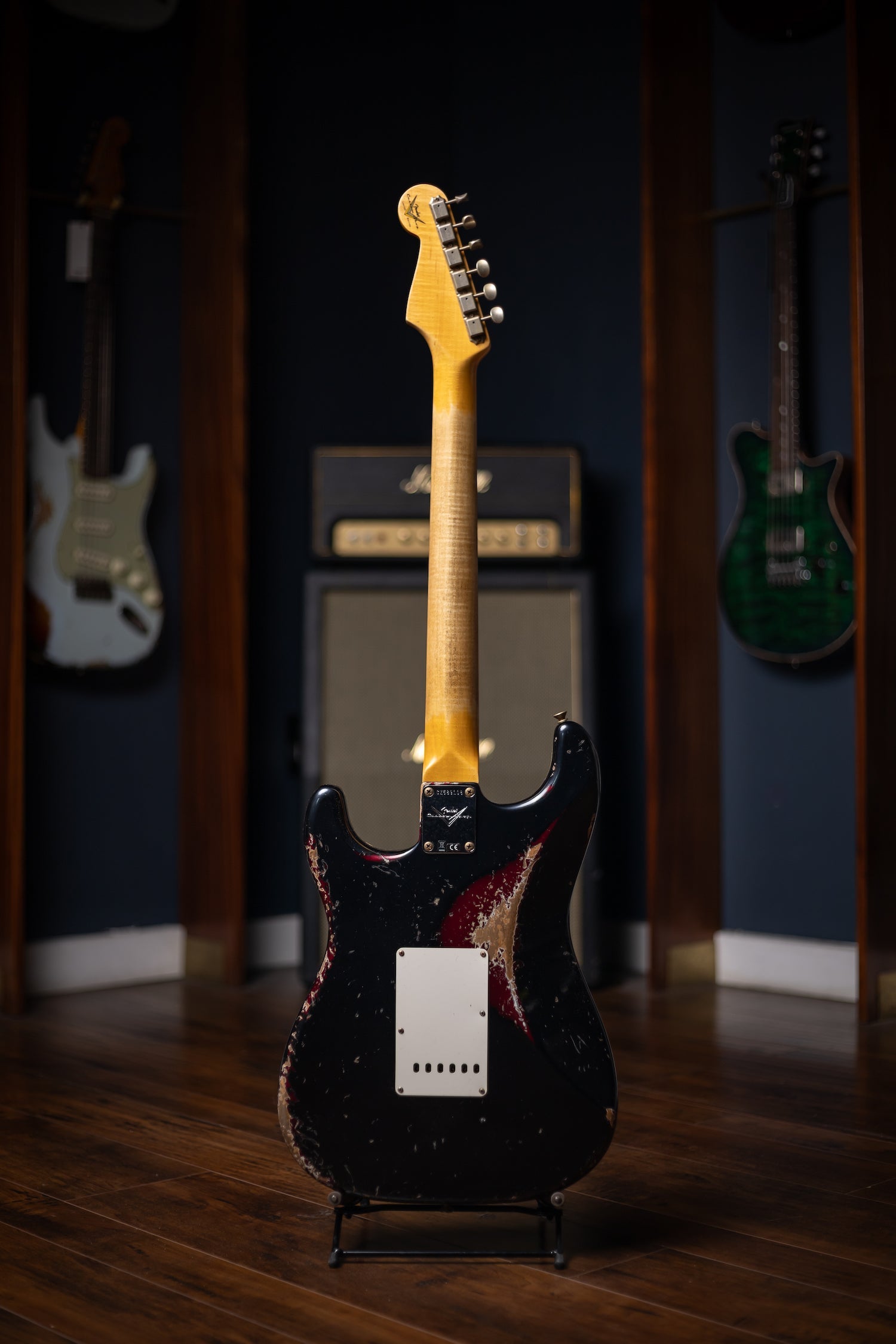 Fender Custom Shop Limited Edition '59 Strat HSS Heavy Relic - Black Pearl over Midnight Wine