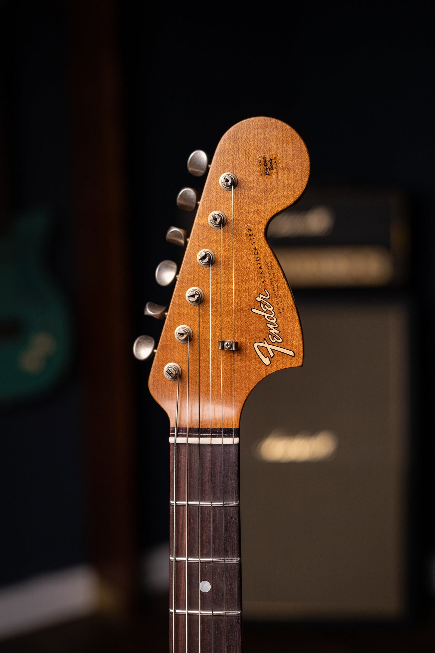 Used 2023 Fender Custom Shop Limited Edition Roasted "Big Head" Stratocaster® Relic® Electric Guitar - Faded Aged Sherwood Green Metallic