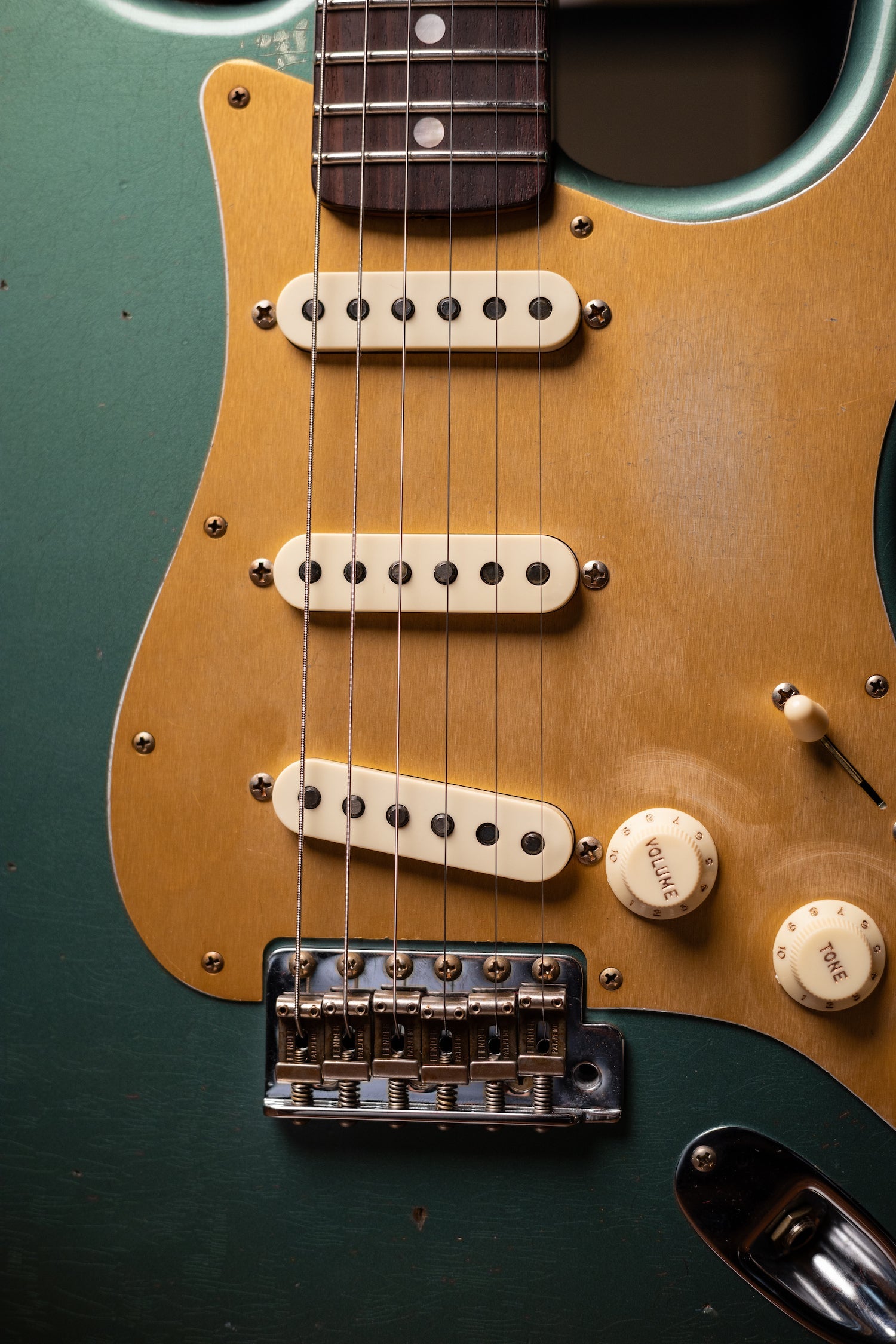 Used 2023 Fender Custom Shop Limited Edition Roasted "Big Head" Stratocaster® Relic® Electric Guitar - Faded Aged Sherwood Green Metallic