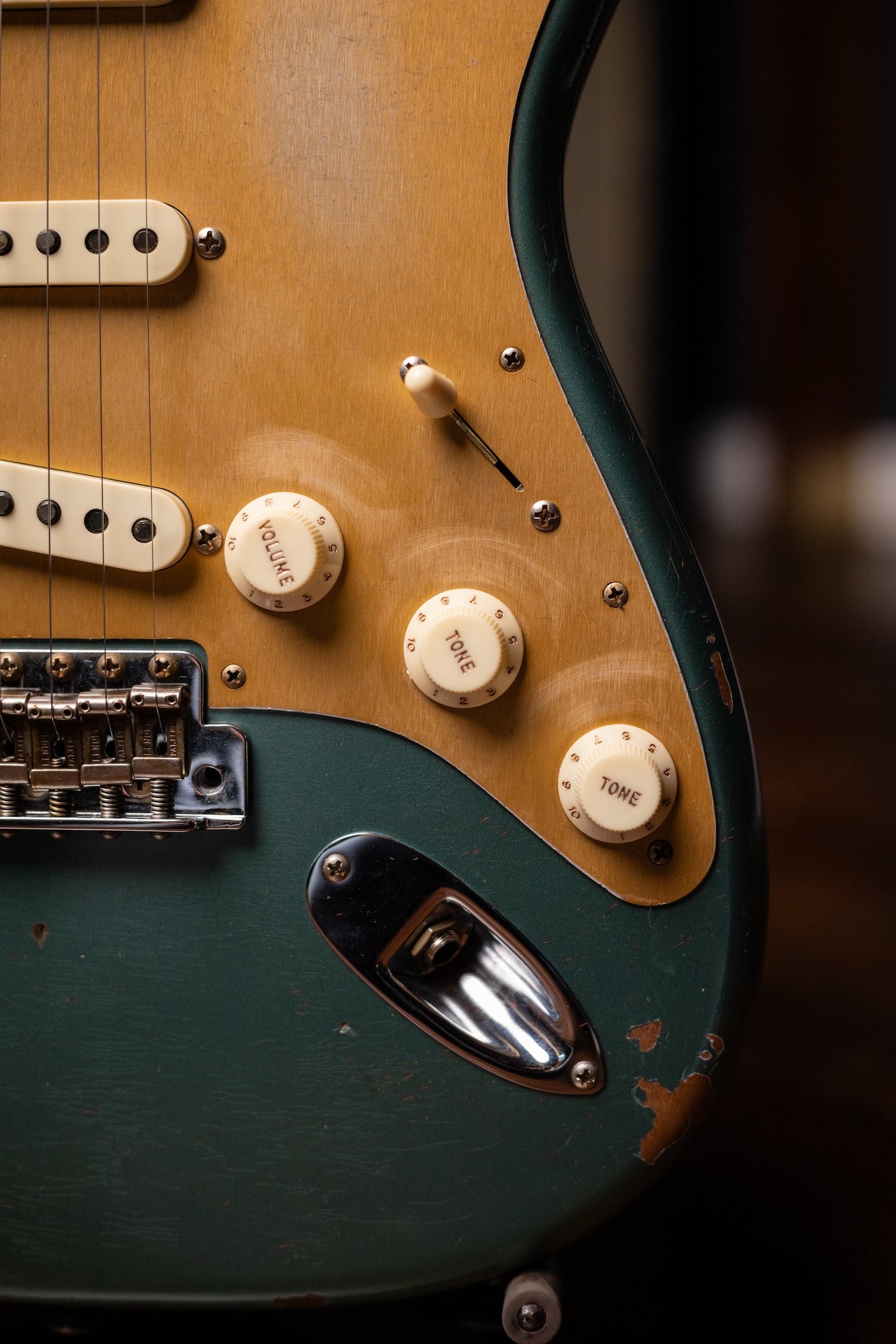 Used 2023 Fender Custom Shop Limited Edition Roasted "Big Head" Stratocaster® Relic® Electric Guitar - Faded Aged Sherwood Green Metallic