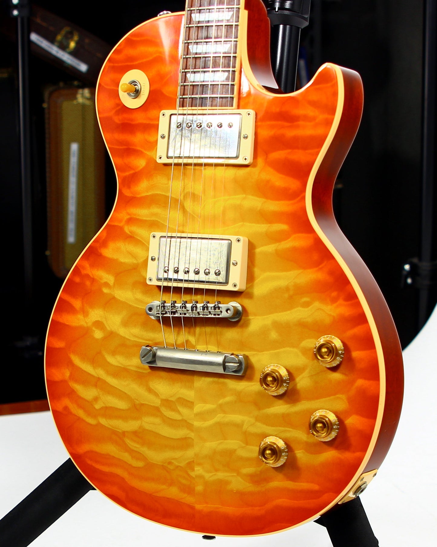 KILLER QUILT TOP! 2005 Gibson Custom Shop Class 5 Les Paul -- Tangerine Burst 1960 R0 60 1959 '59 Vibes