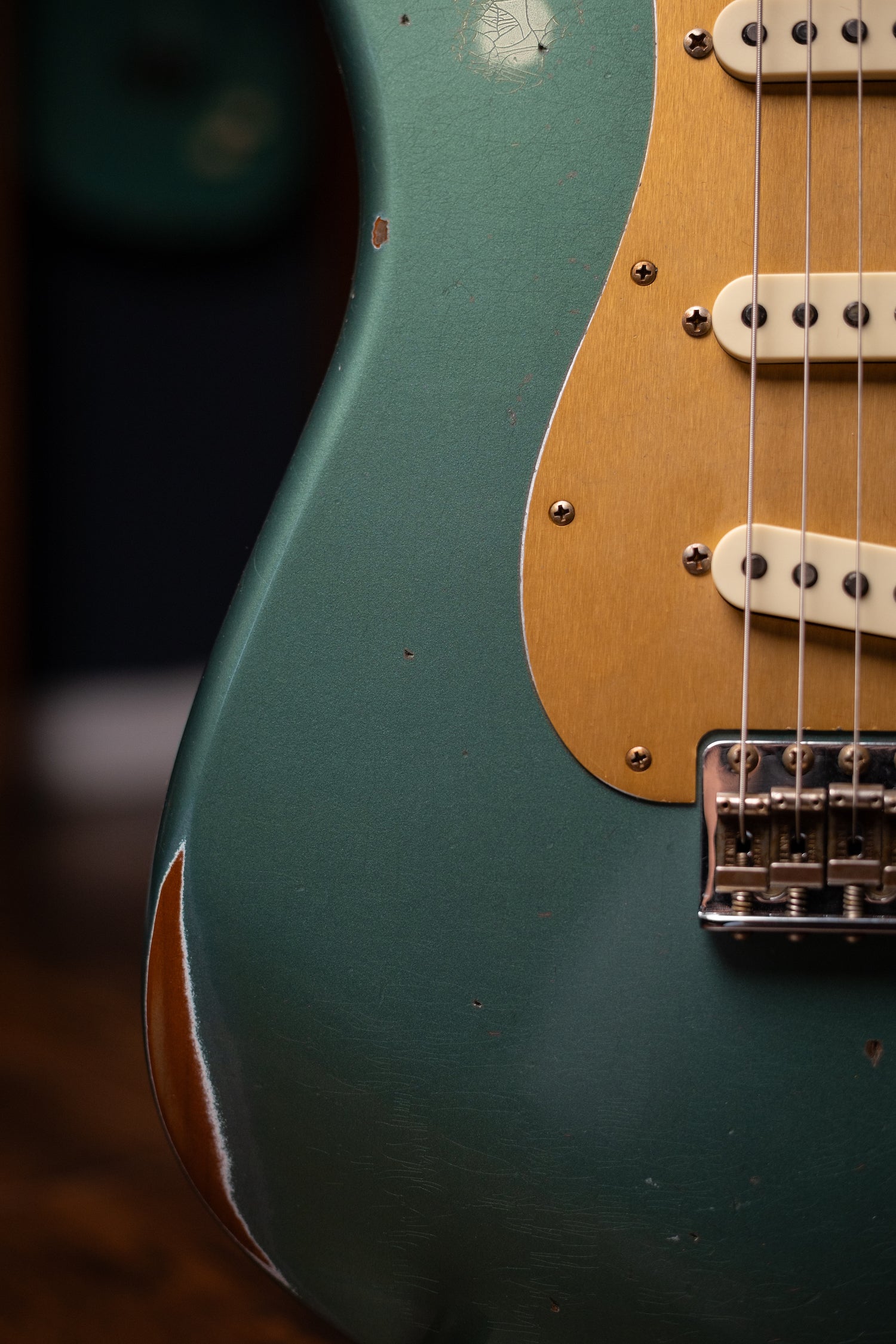 Used 2023 Fender Custom Shop Limited Edition Roasted "Big Head" Stratocaster® Relic® Electric Guitar - Faded Aged Sherwood Green Metallic