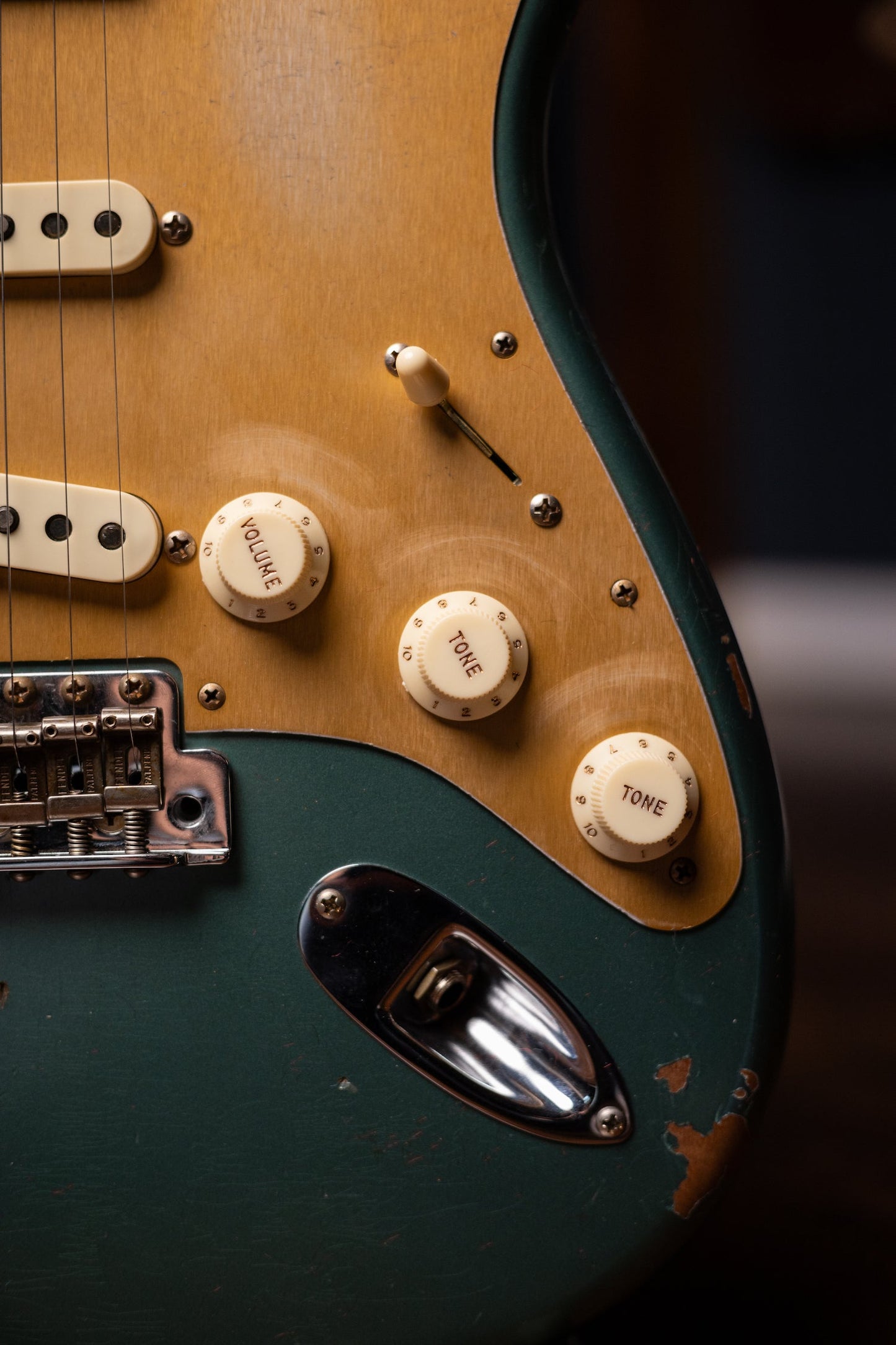 Used 2023 Fender Custom Shop Limited Edition Roasted "Big Head" Stratocaster® Relic® Electric Guitar - Faded Aged Sherwood Green Metallic