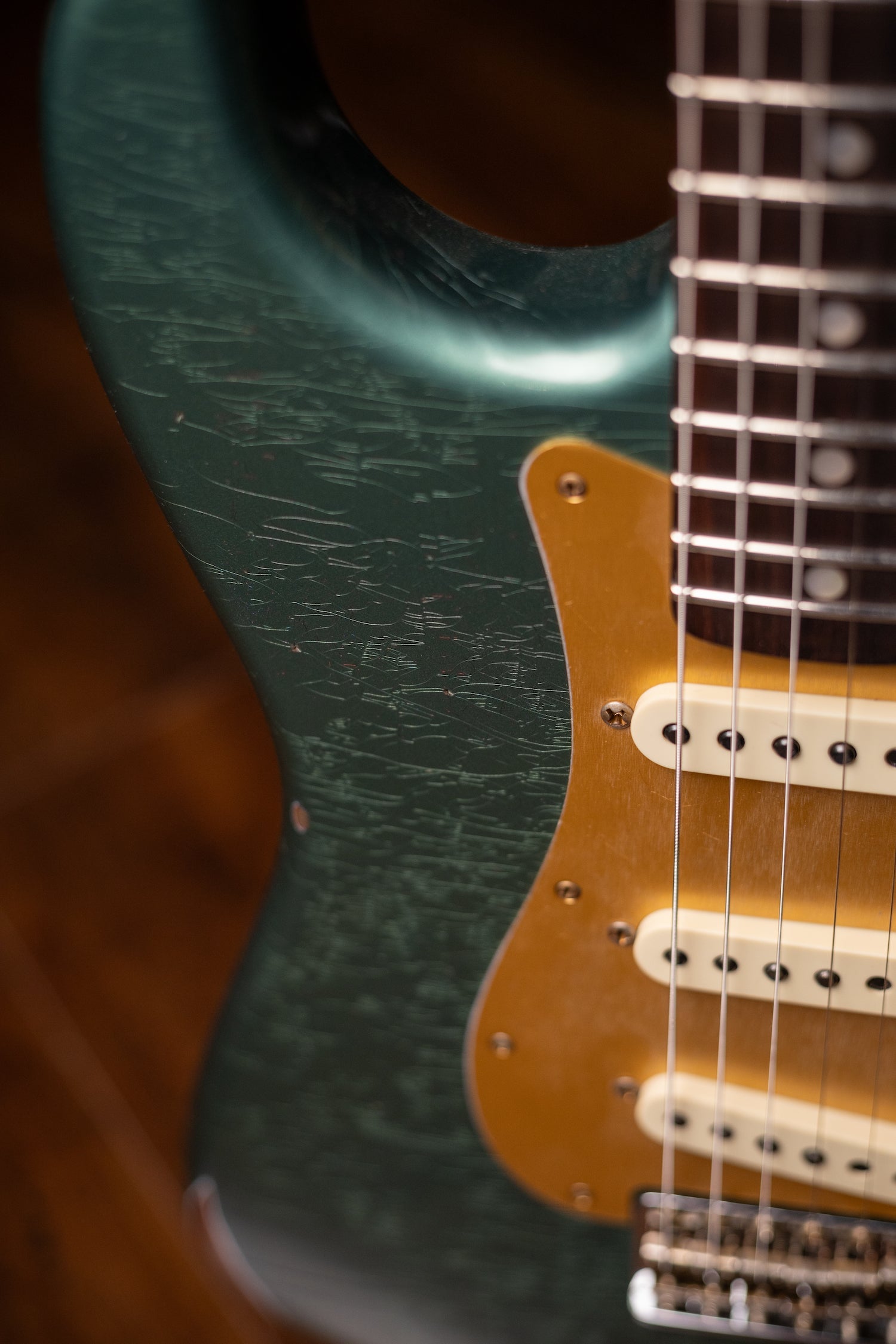 Used 2023 Fender Custom Shop Limited Edition Roasted "Big Head" Stratocaster® Relic® Electric Guitar - Faded Aged Sherwood Green Metallic