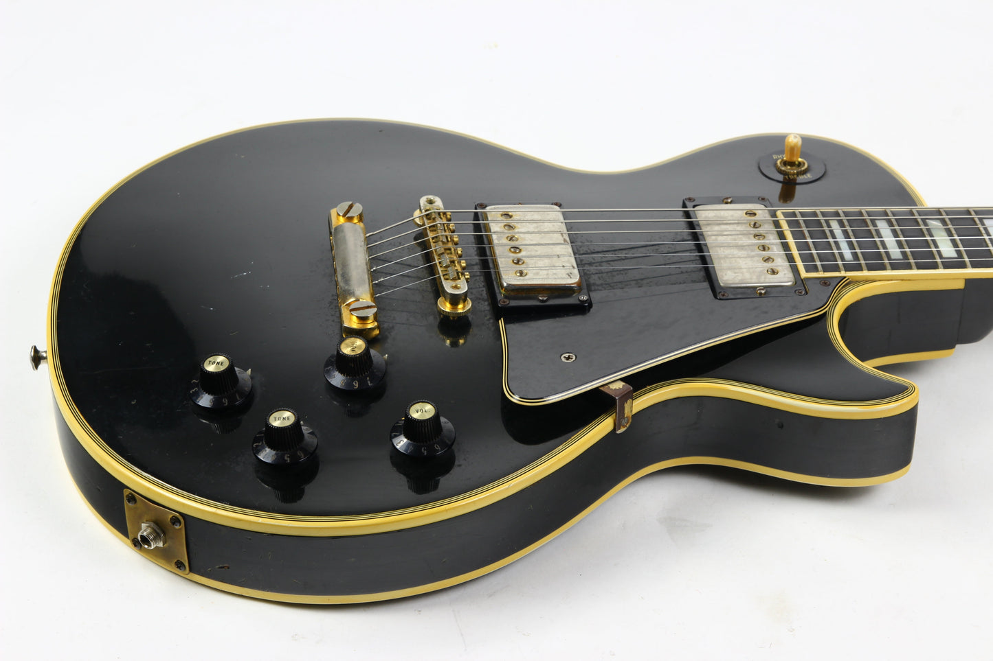 1973 Gibson Les Paul Custom BLACK BEAUTY Vintage Electric Guitar Original PAT # Pickups