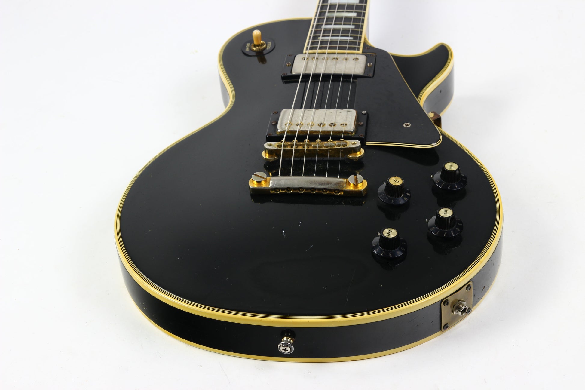 1973 Gibson Les Paul Custom BLACK BEAUTY Vintage Electric Guitar Original PAT # Pickups