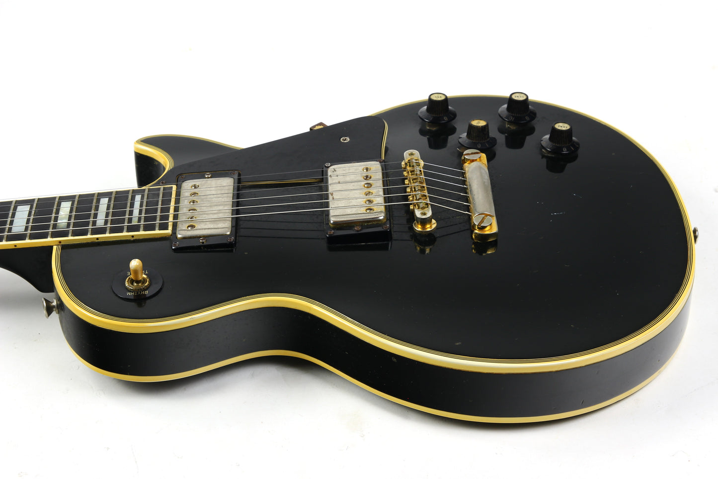 1973 Gibson Les Paul Custom BLACK BEAUTY Vintage Electric Guitar Original PAT # Pickups