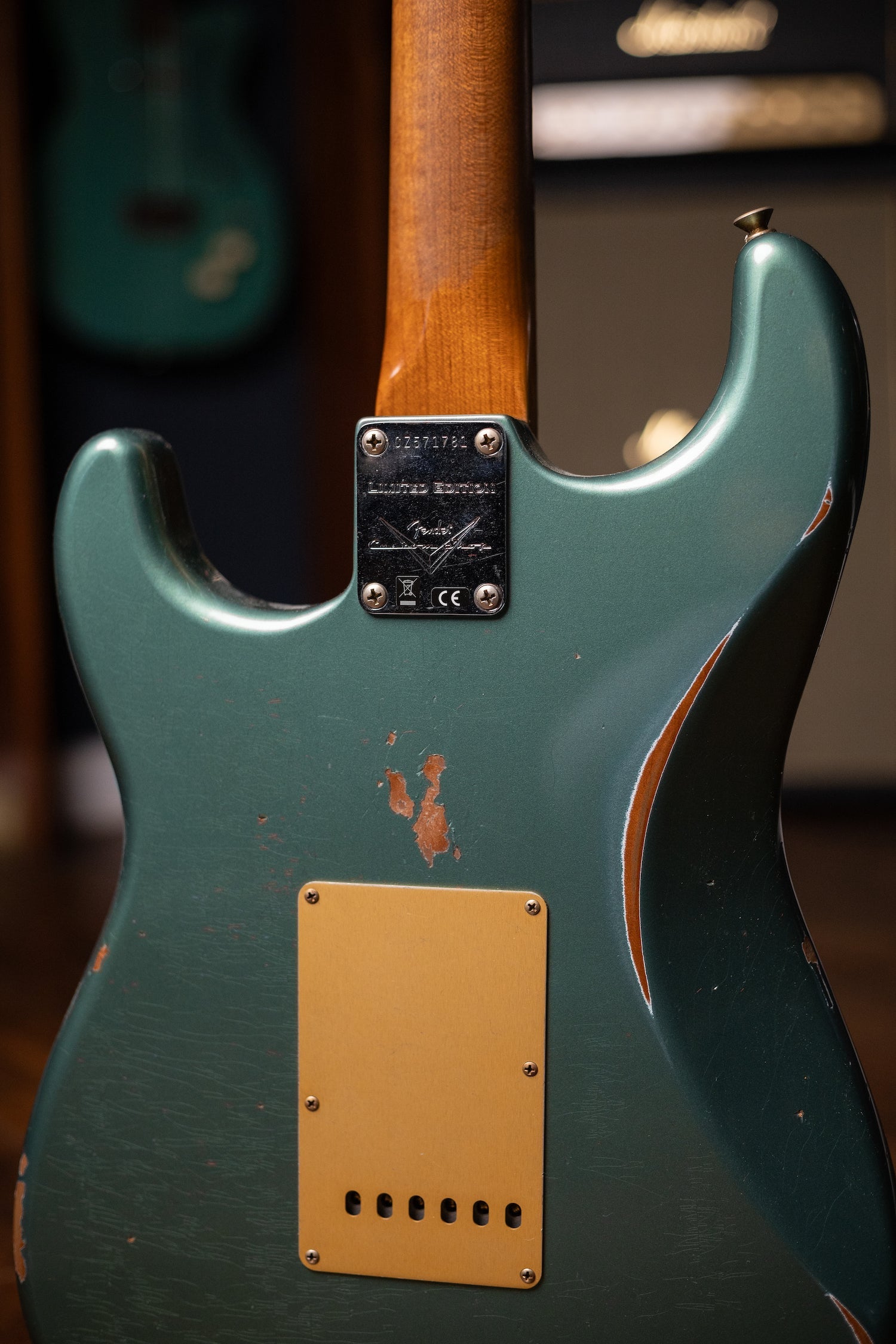 Used 2023 Fender Custom Shop Limited Edition Roasted "Big Head" Stratocaster® Relic® Electric Guitar - Faded Aged Sherwood Green Metallic