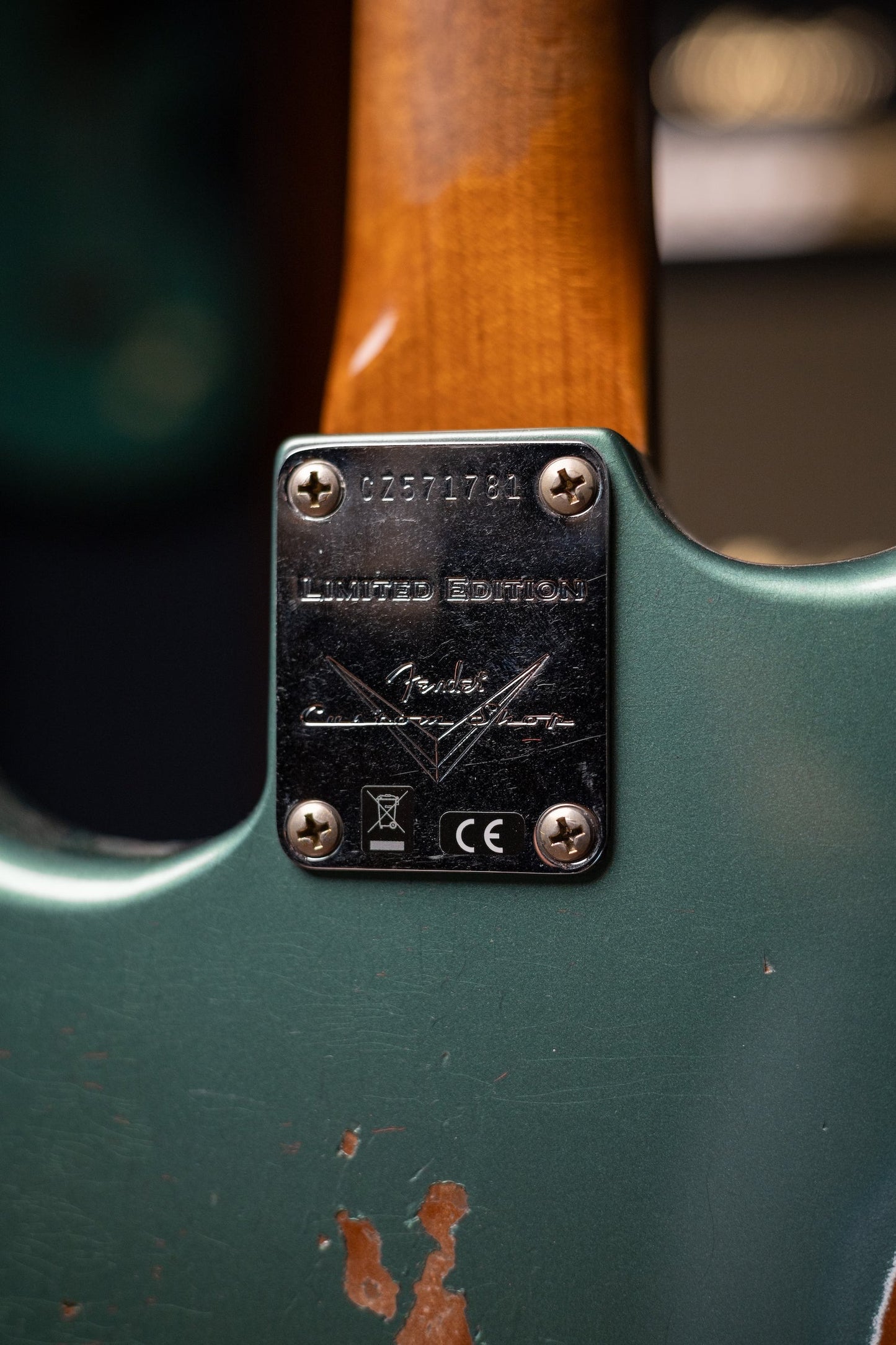 Used 2023 Fender Custom Shop Limited Edition Roasted "Big Head" Stratocaster® Relic® Electric Guitar - Faded Aged Sherwood Green Metallic