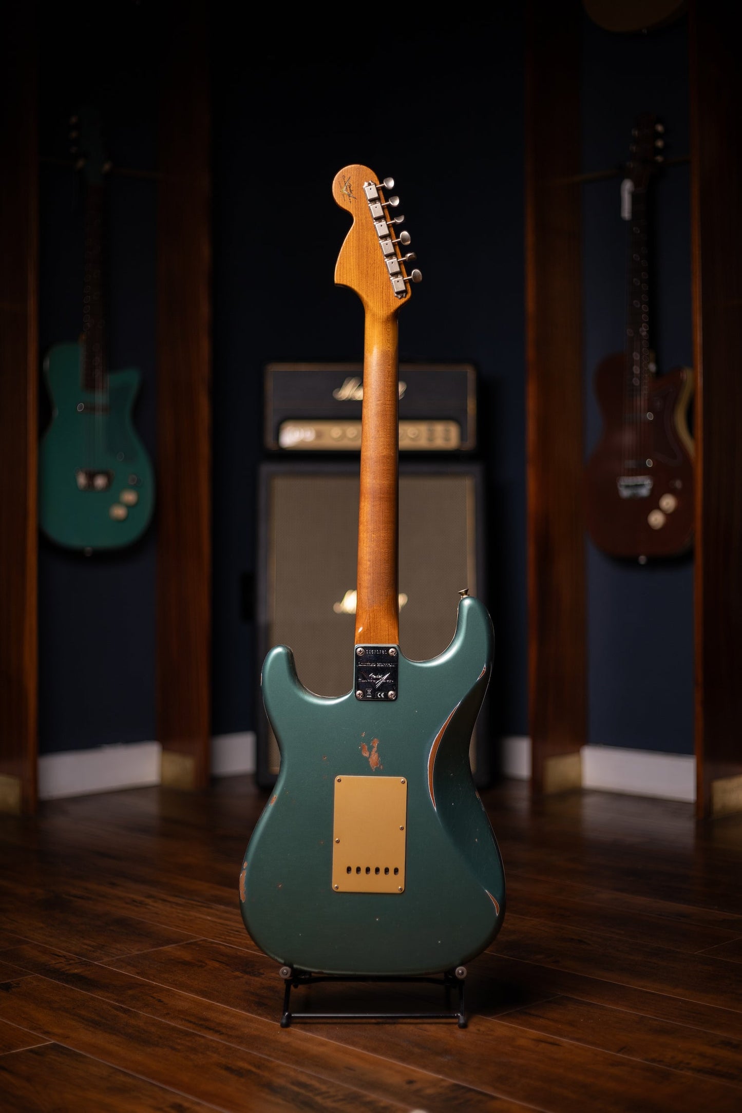 Used 2023 Fender Custom Shop Limited Edition Roasted "Big Head" Stratocaster® Relic® Electric Guitar - Faded Aged Sherwood Green Metallic