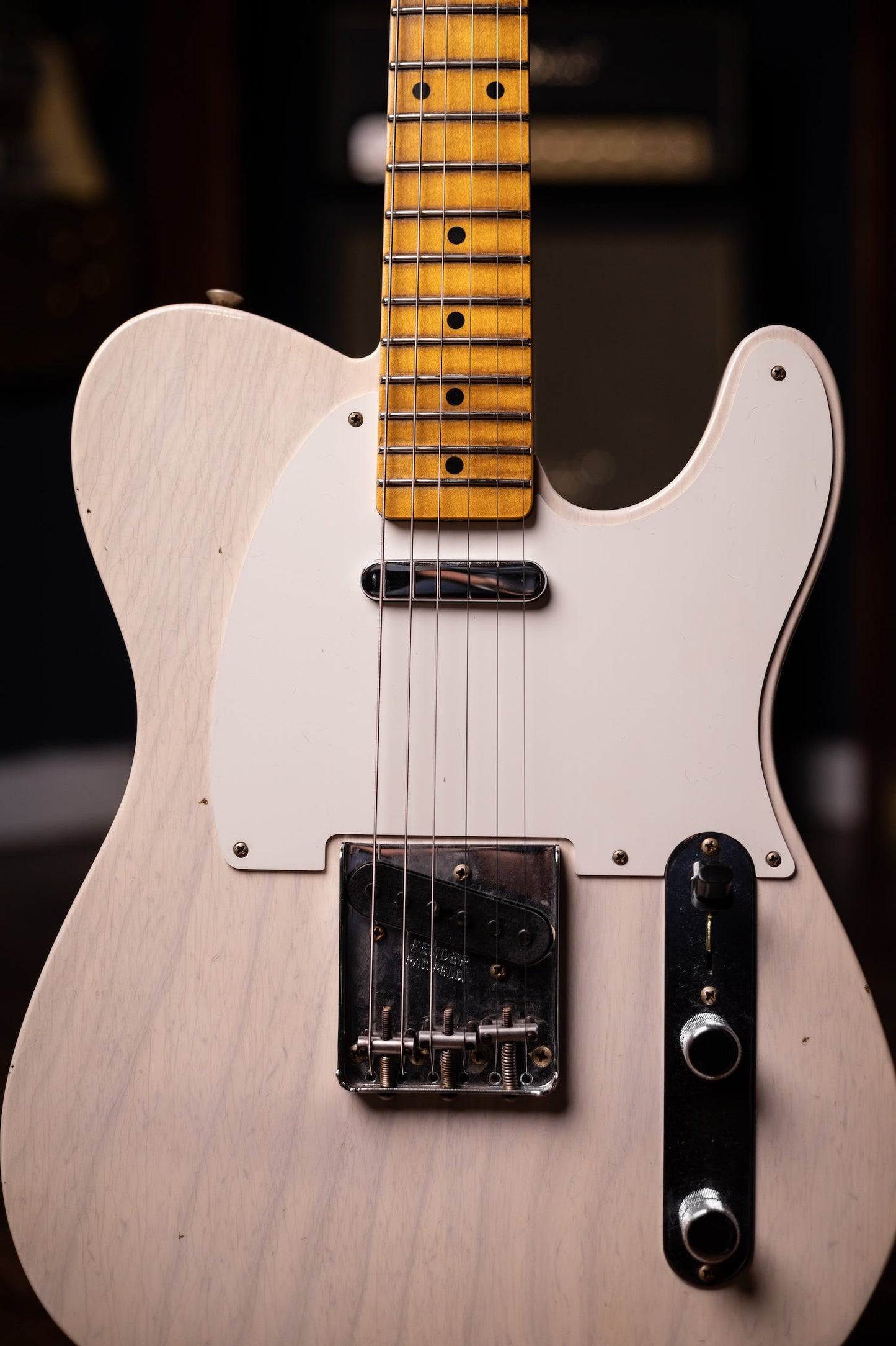 2022 Fender Custom Shop Journeyman Relic 1957 Telecaster Electric Guitar - Aged White Blonde