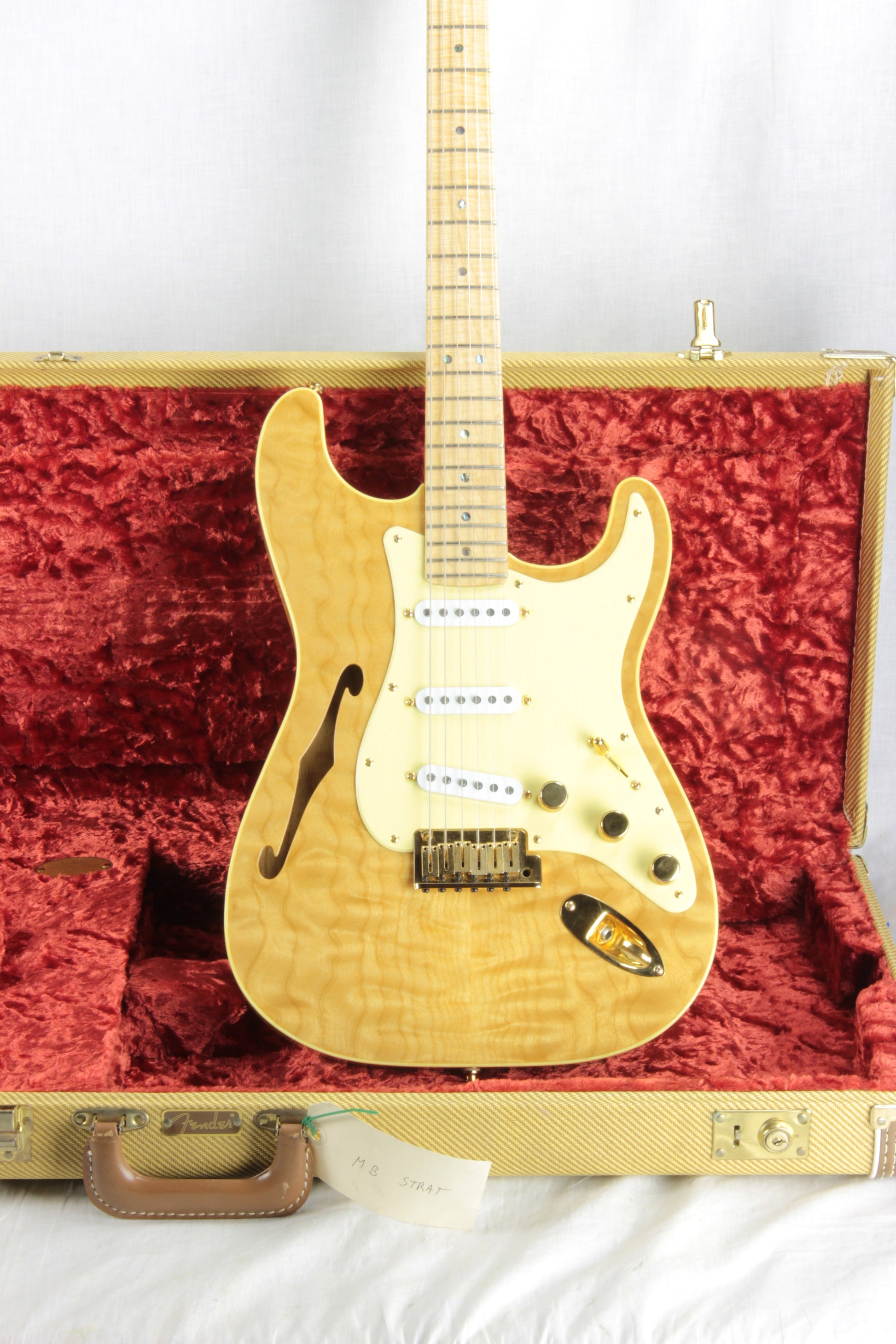 2002 Fender Masterbuilt THINLINE SLAB Stratocaster Custom Shop Strat Quilt Flame Top! Greg Fessler tele