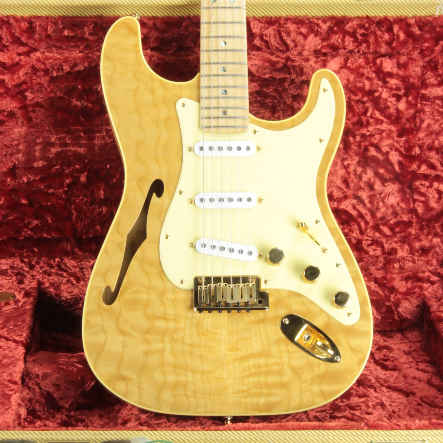 2002 Fender Masterbuilt THINLINE SLAB Stratocaster Custom Shop Strat Quilt Flame Top! Greg Fessler tele
