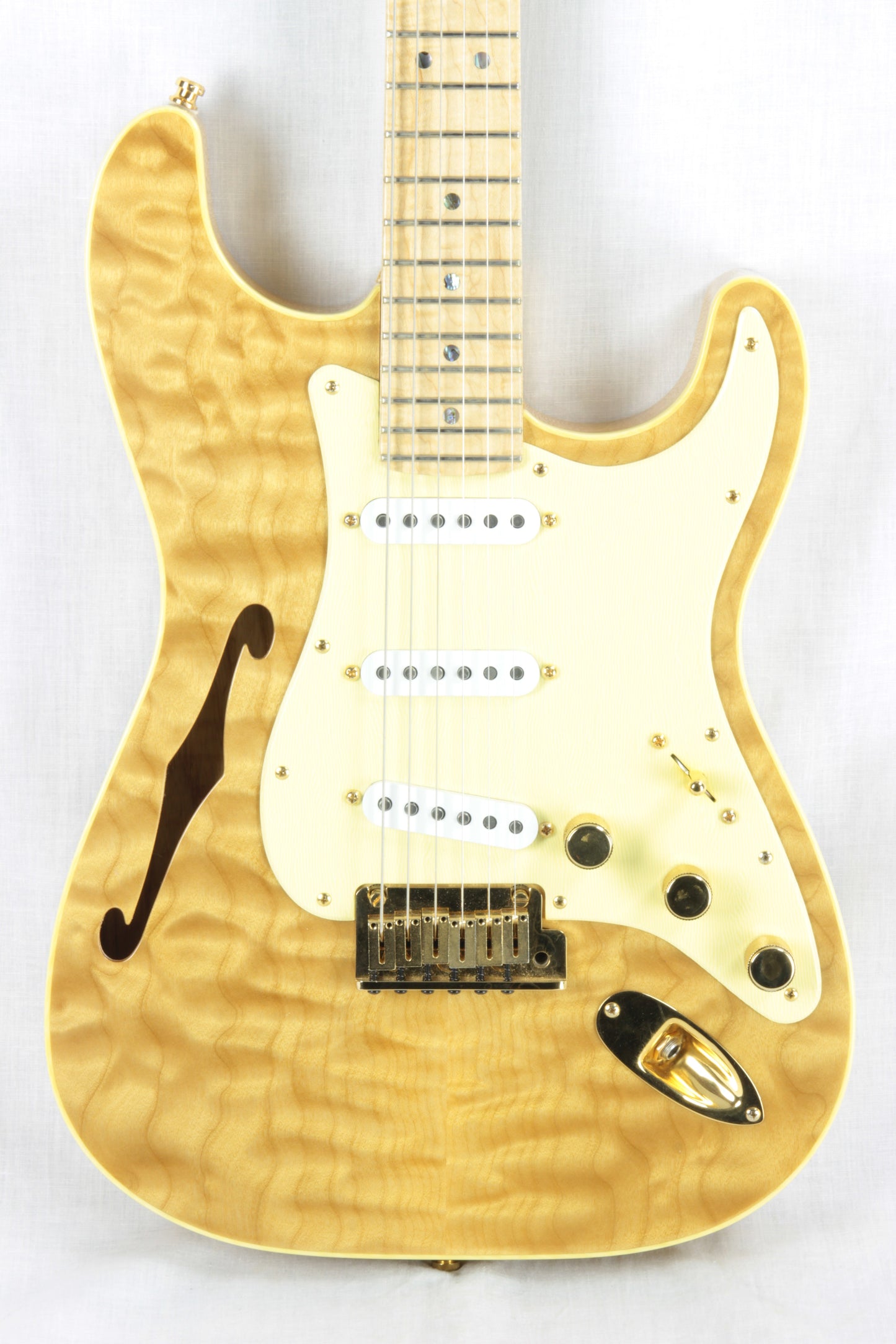 2002 Fender Masterbuilt THINLINE SLAB Stratocaster Custom Shop Strat Quilt Flame Top! Greg Fessler tele