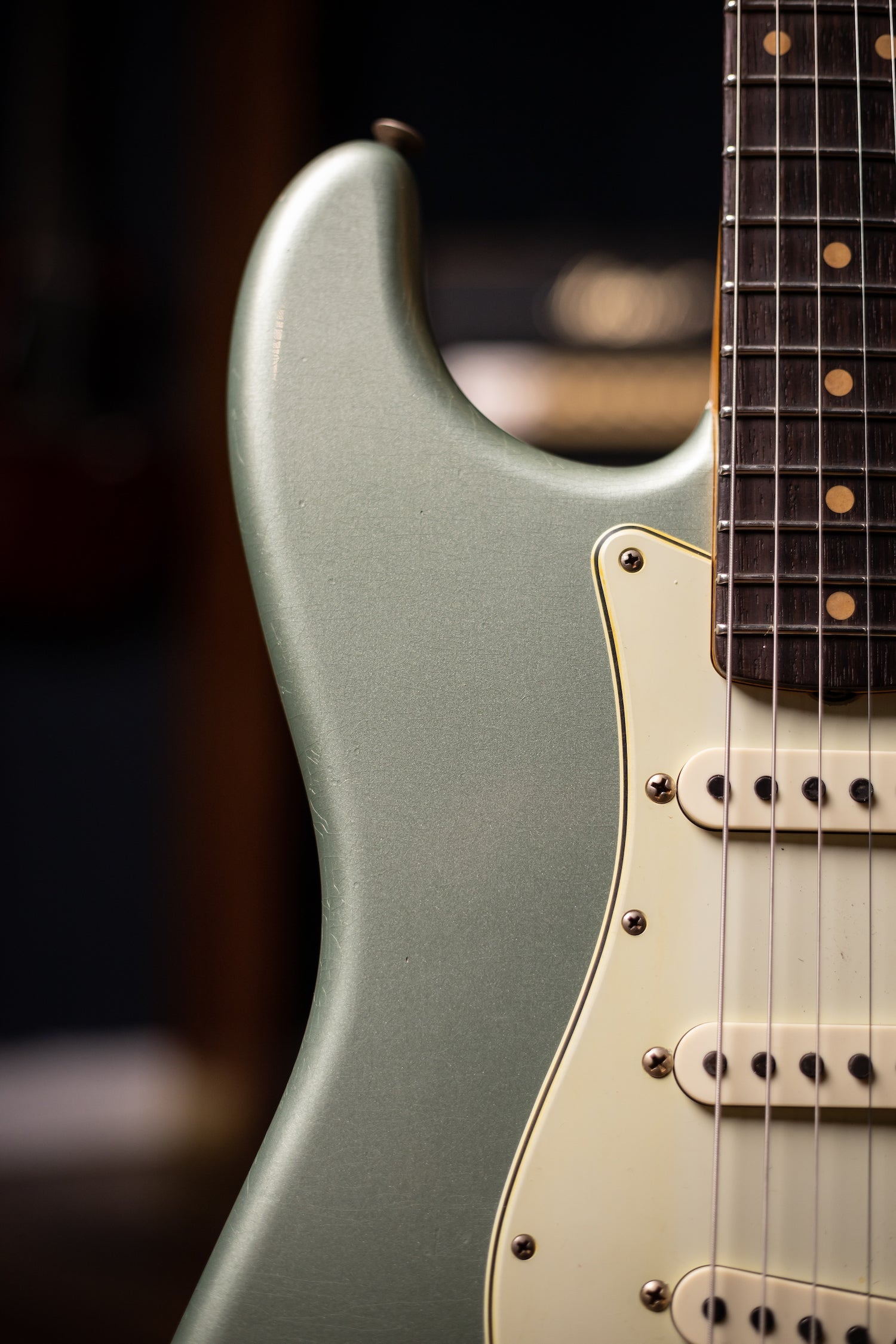 2022 Fender Custom Shop Limited Edition '59 Stratocaster Journeyman Relic Electric Guitar - Super Faded Aged Sage Green Metallic