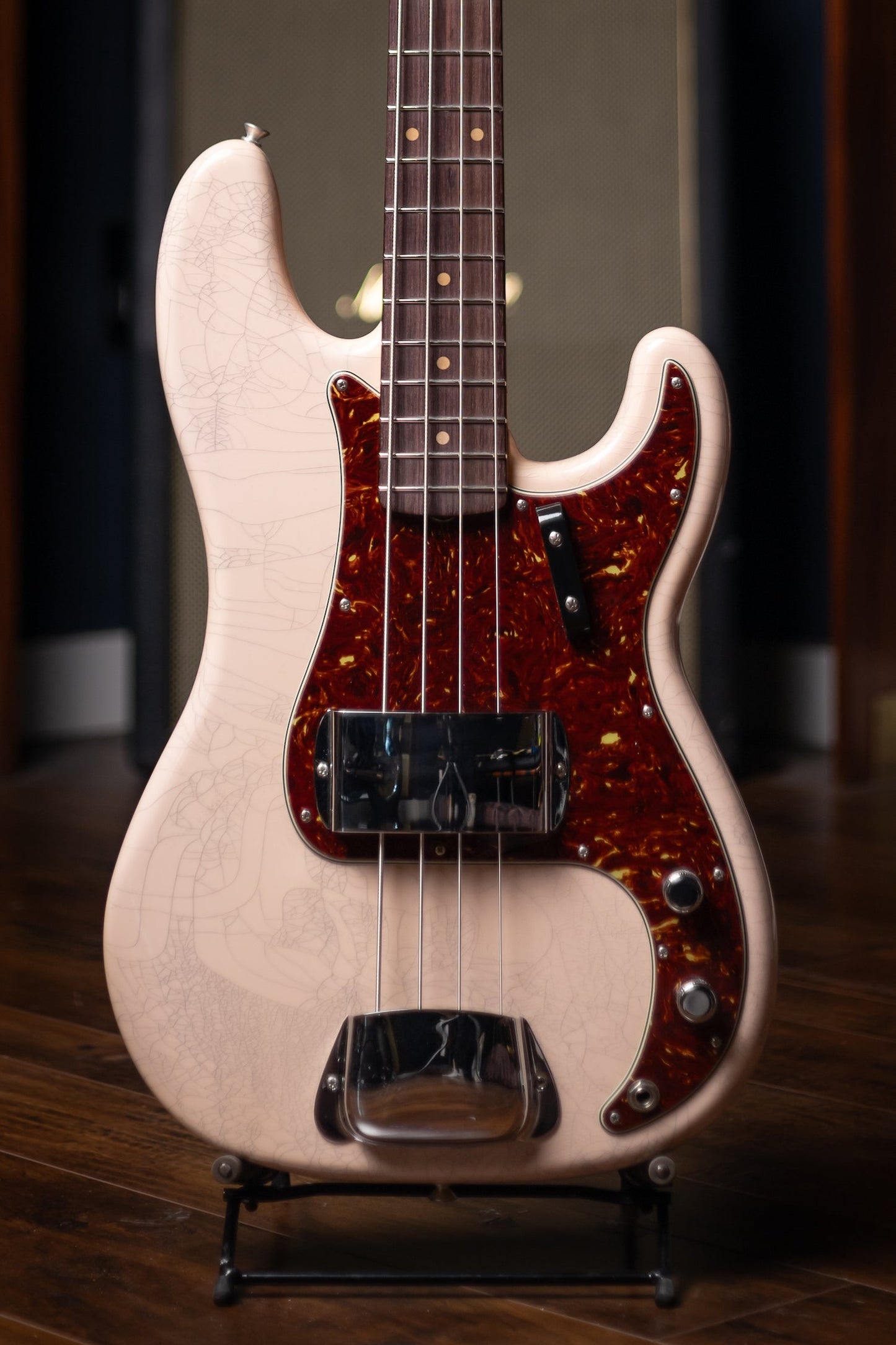 Fender Custom Shop 1960 Precision Bass DLX Closet Classic - Faded Aged Shell Pink