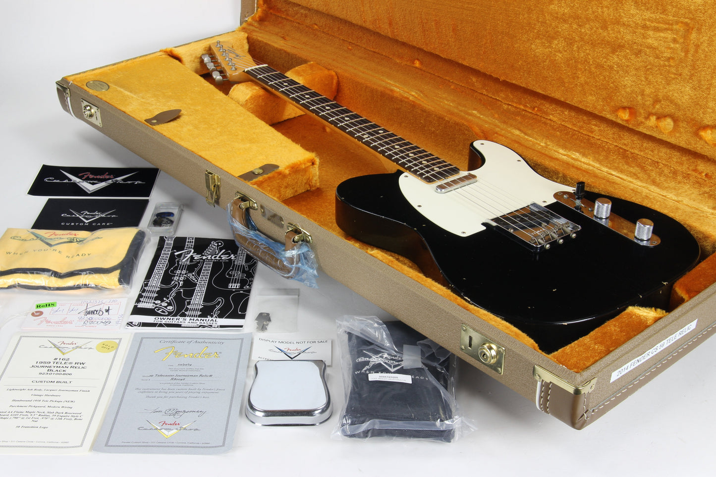 2014 Fender Custom Shop NAMM 1959 Telecaster Journeyman Relic Black - Flame Neck, ULTRA LIGHT '59 Tele!
