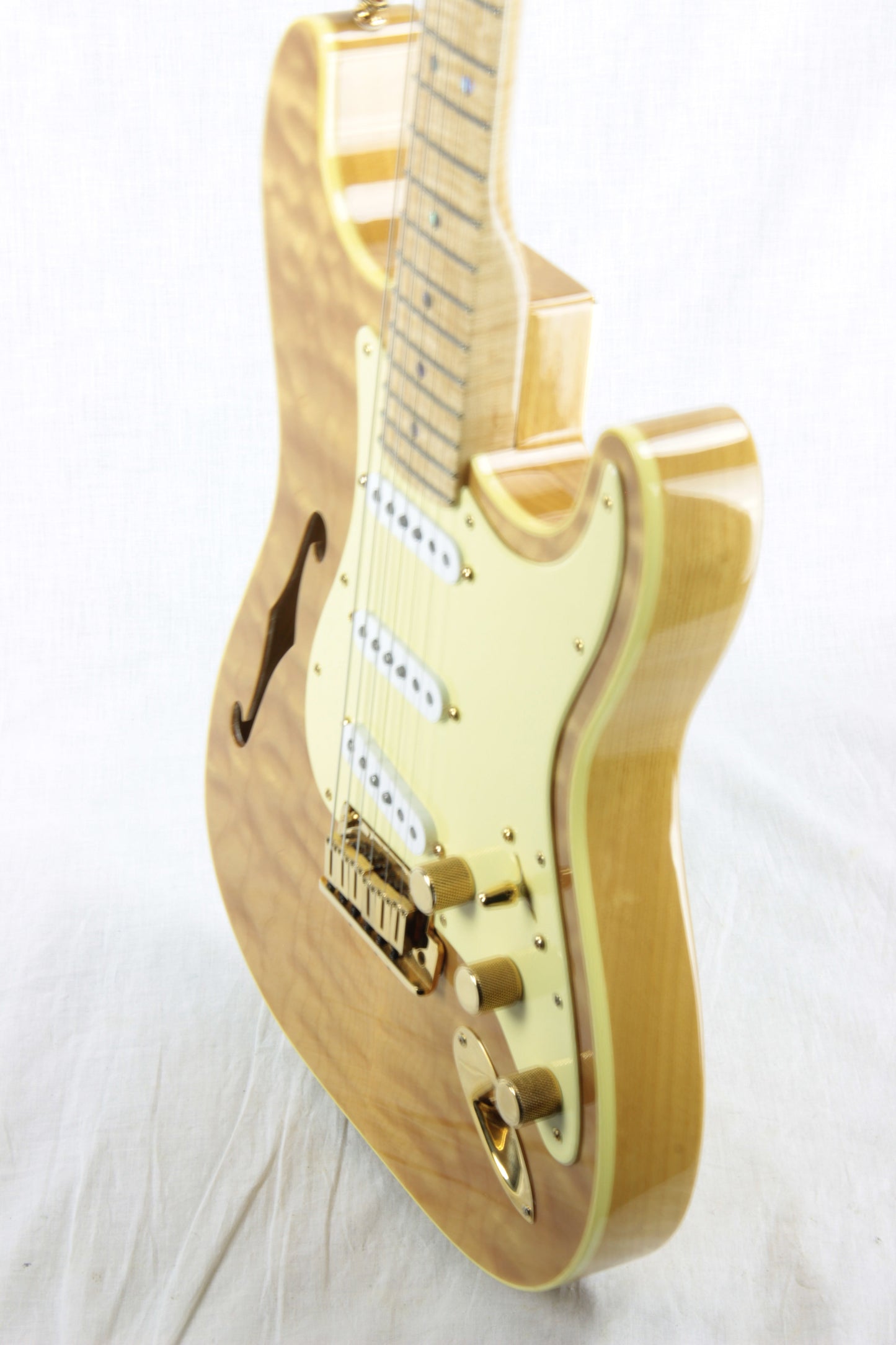 2002 Fender Masterbuilt THINLINE SLAB Stratocaster Custom Shop Strat Quilt Flame Top! Greg Fessler tele