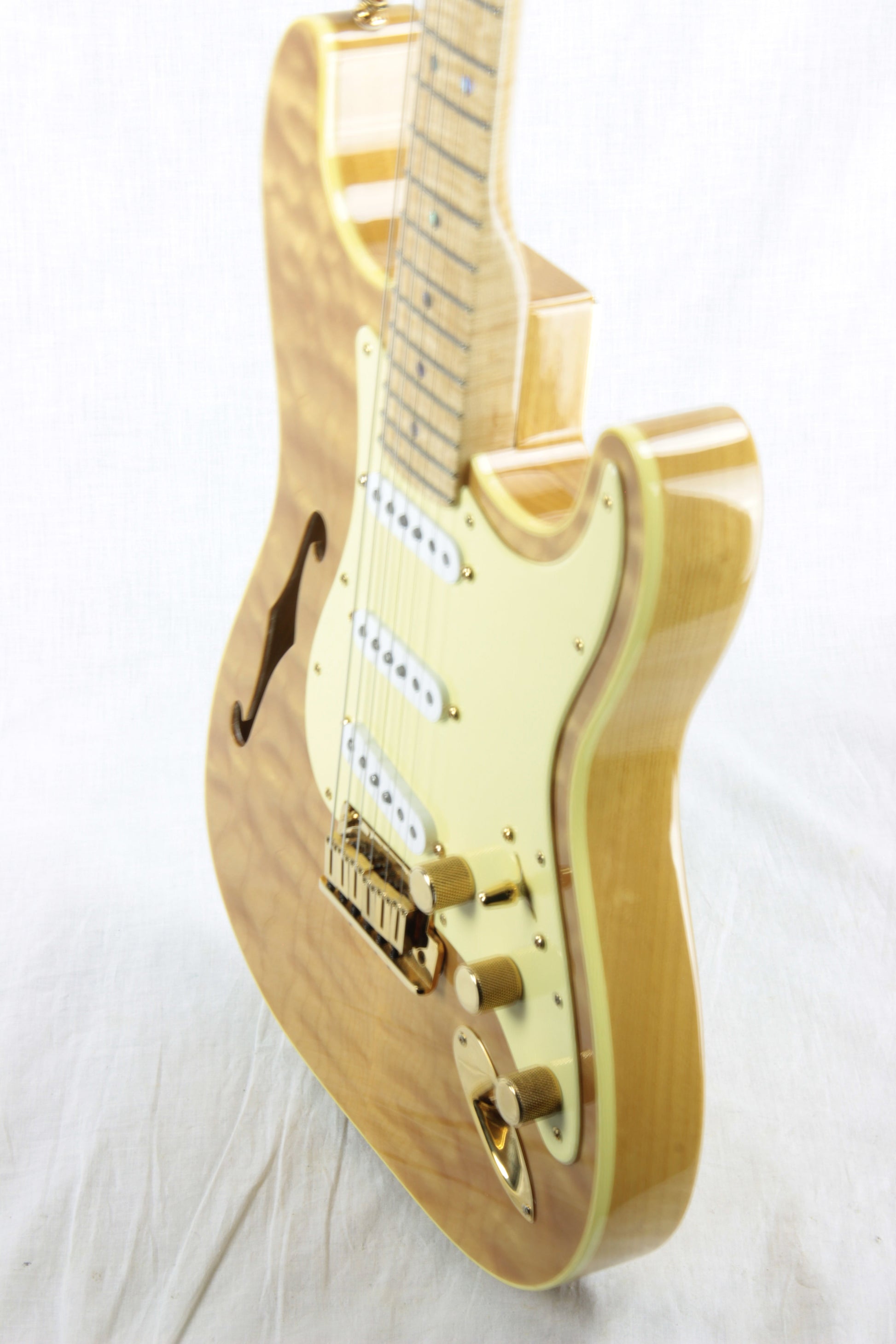 2002 Fender Masterbuilt THINLINE SLAB Stratocaster Custom Shop Strat Quilt Flame Top! Greg Fessler tele